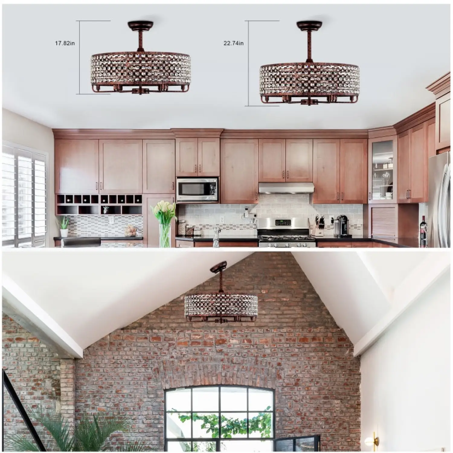 Crystal Accented Chandelier Ceiling Fan for Modern Interiors - Image 3