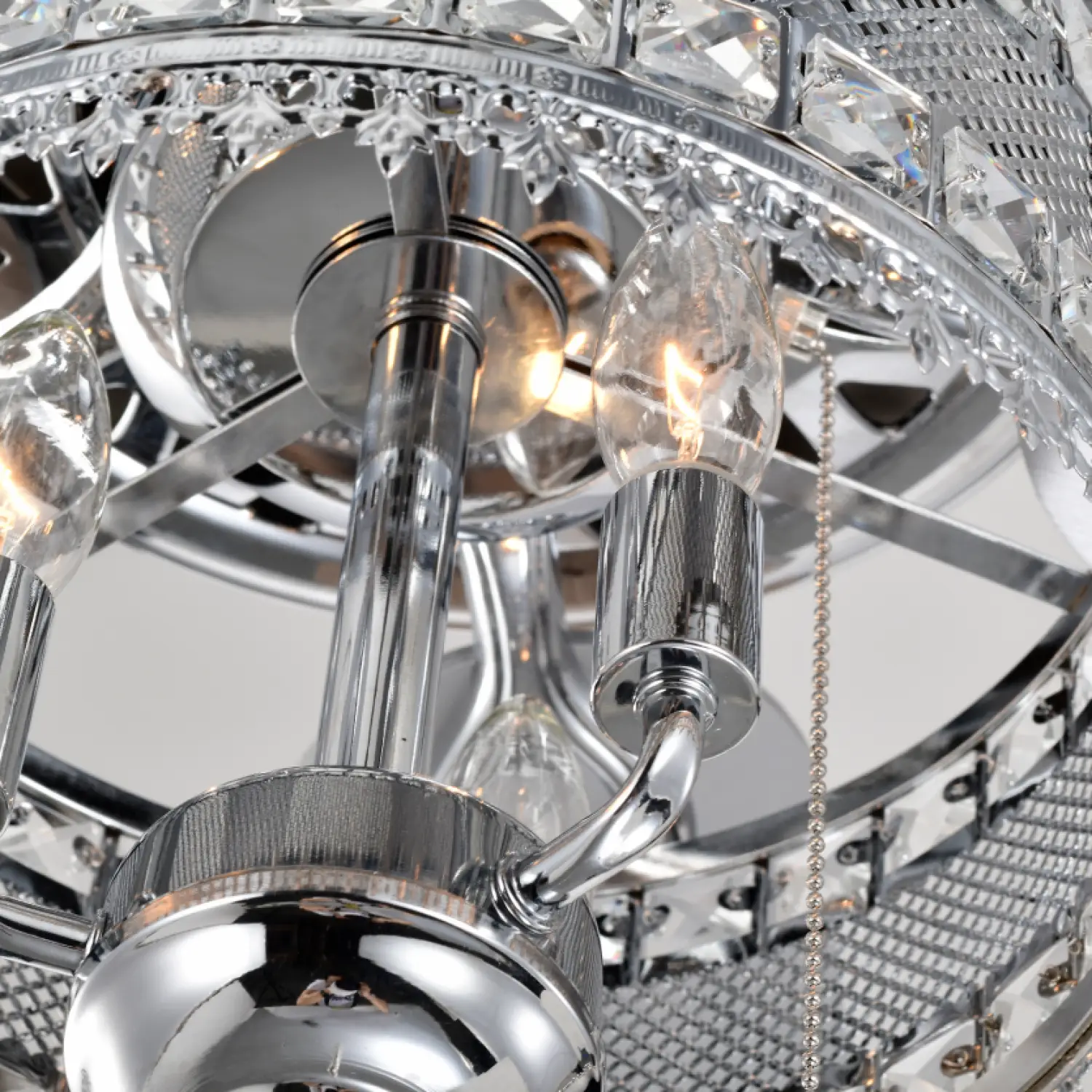 Crystal Ceiling Fan with 5 Reversible Blades and LED Chandelier - Image 11