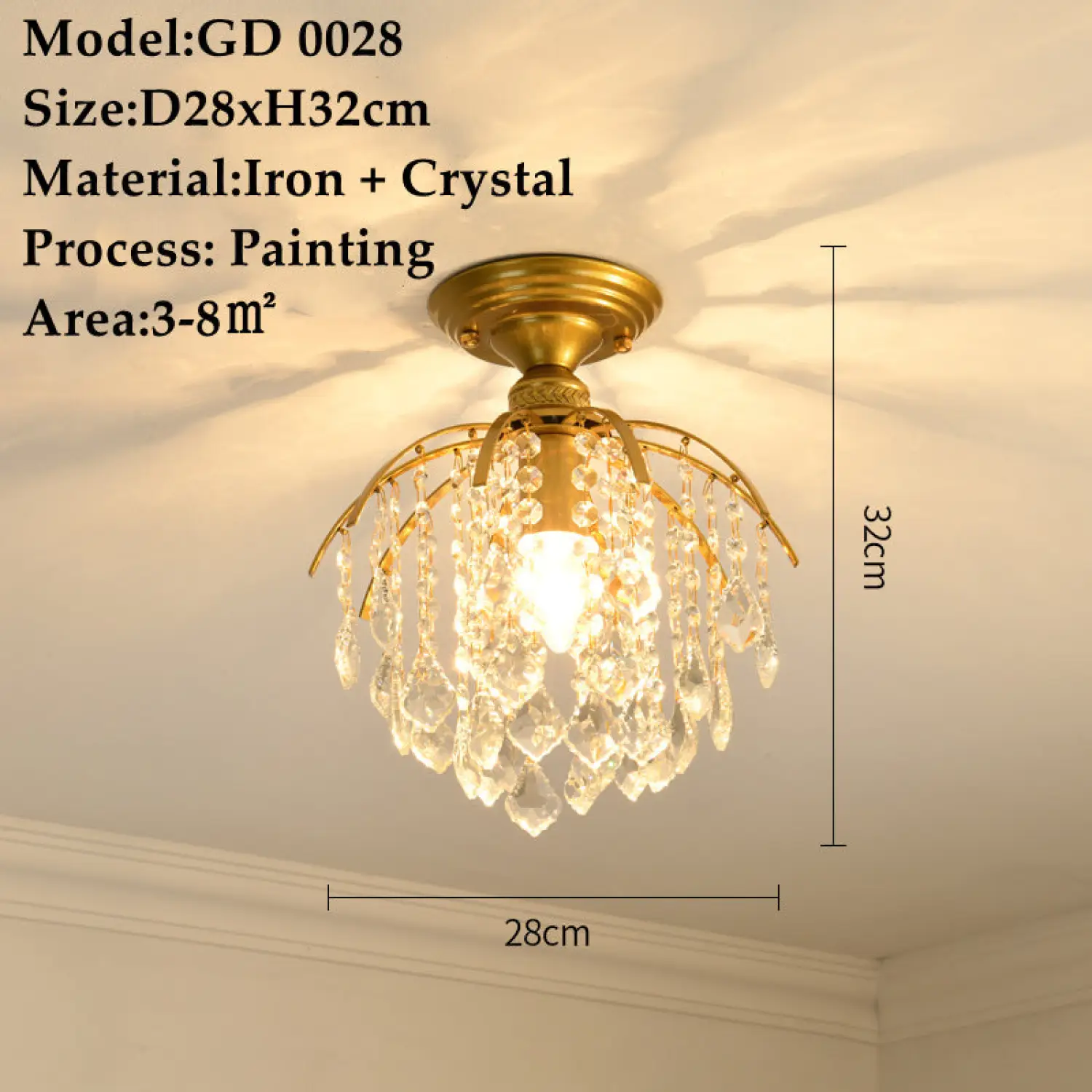 Crystal Chandelier Modern Design with Iron and Elegant Crystal Finish - Image 10