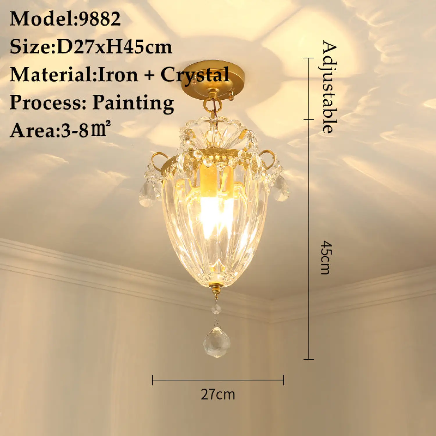 Crystal Chandelier Modern Design with Iron and Elegant Crystal Finish - Image 11