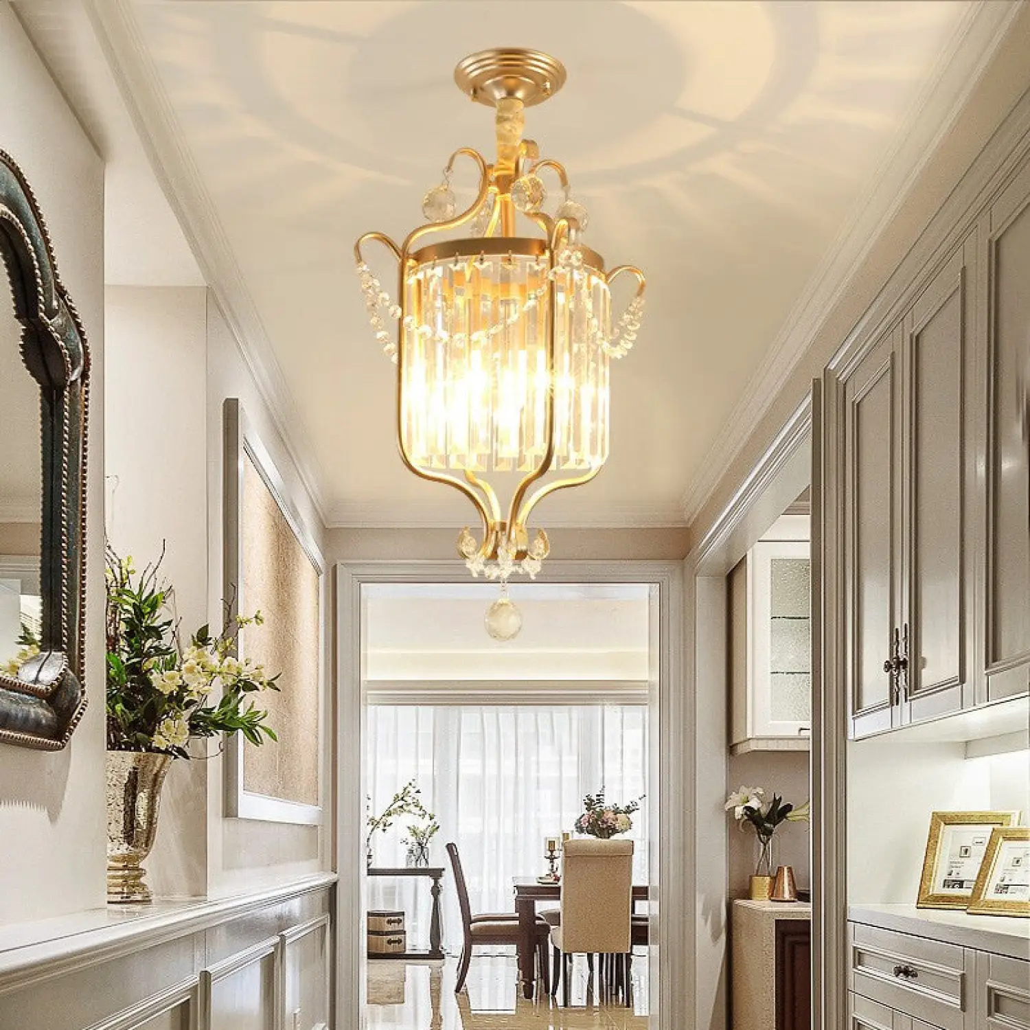 Crystal Chandelier Modern Design with Iron and Elegant Crystal Finish - Image 2