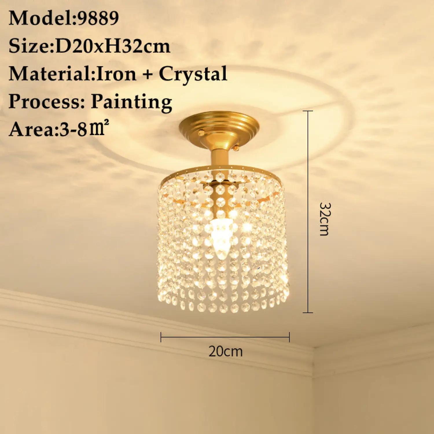 Crystal Chandelier Modern Design with Iron and Elegant Crystal Finish - Image 7