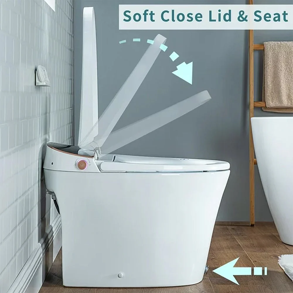 Alora Premium Smart Tankless Bidet Toilet W/ Adjustable Heated Seat, Water & Air Dryer (96174253) - Image 12