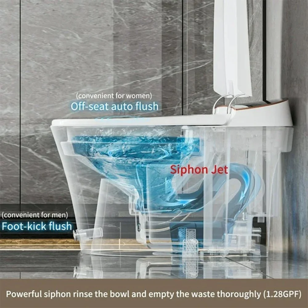 Alora Premium Smart Tankless Bidet Toilet W/ Adjustable Heated Seat, Water & Air Dryer (96174253) - Image 2