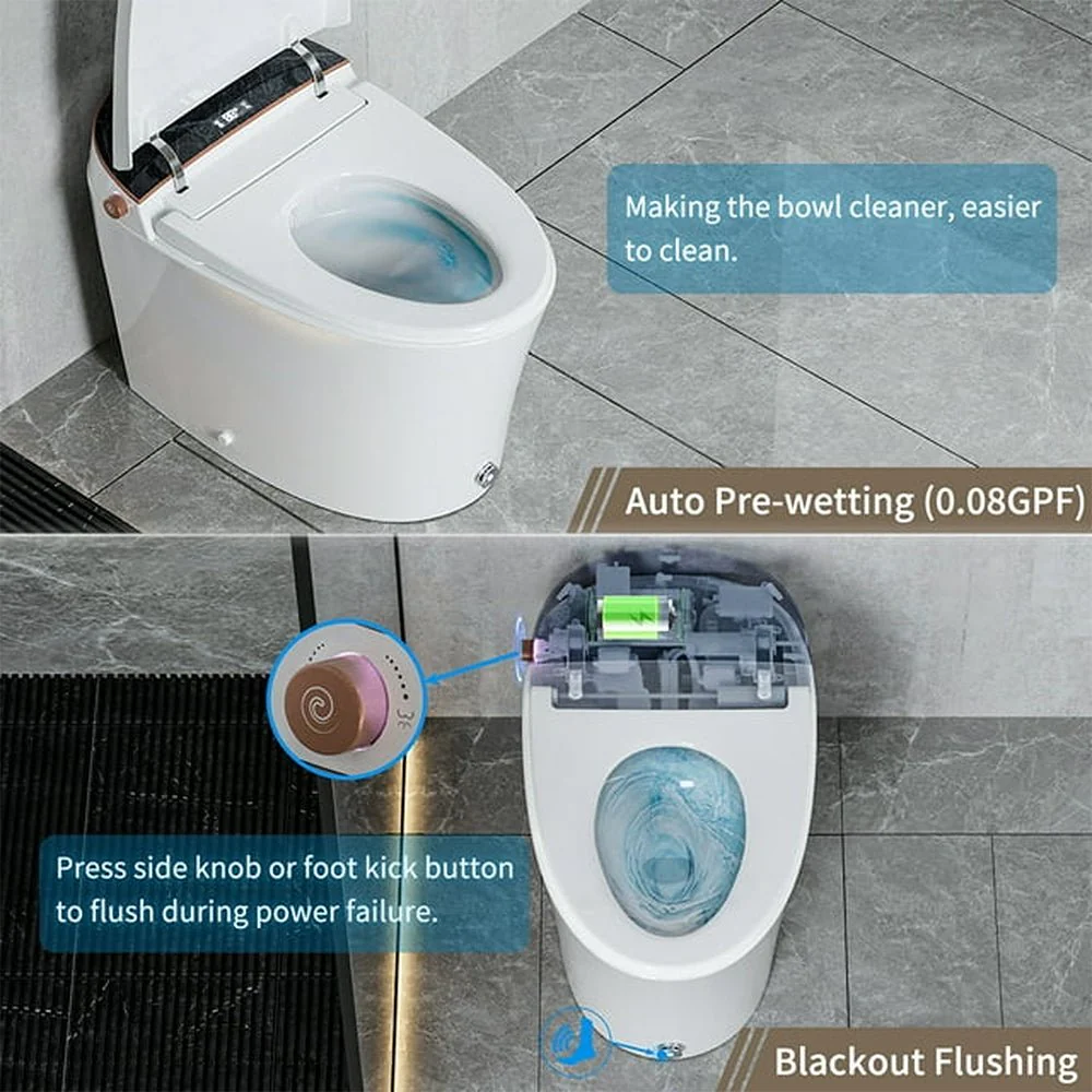 Alora Premium Smart Tankless Bidet Toilet W/ Adjustable Heated Seat, Water & Air Dryer (96174253) - Image 3