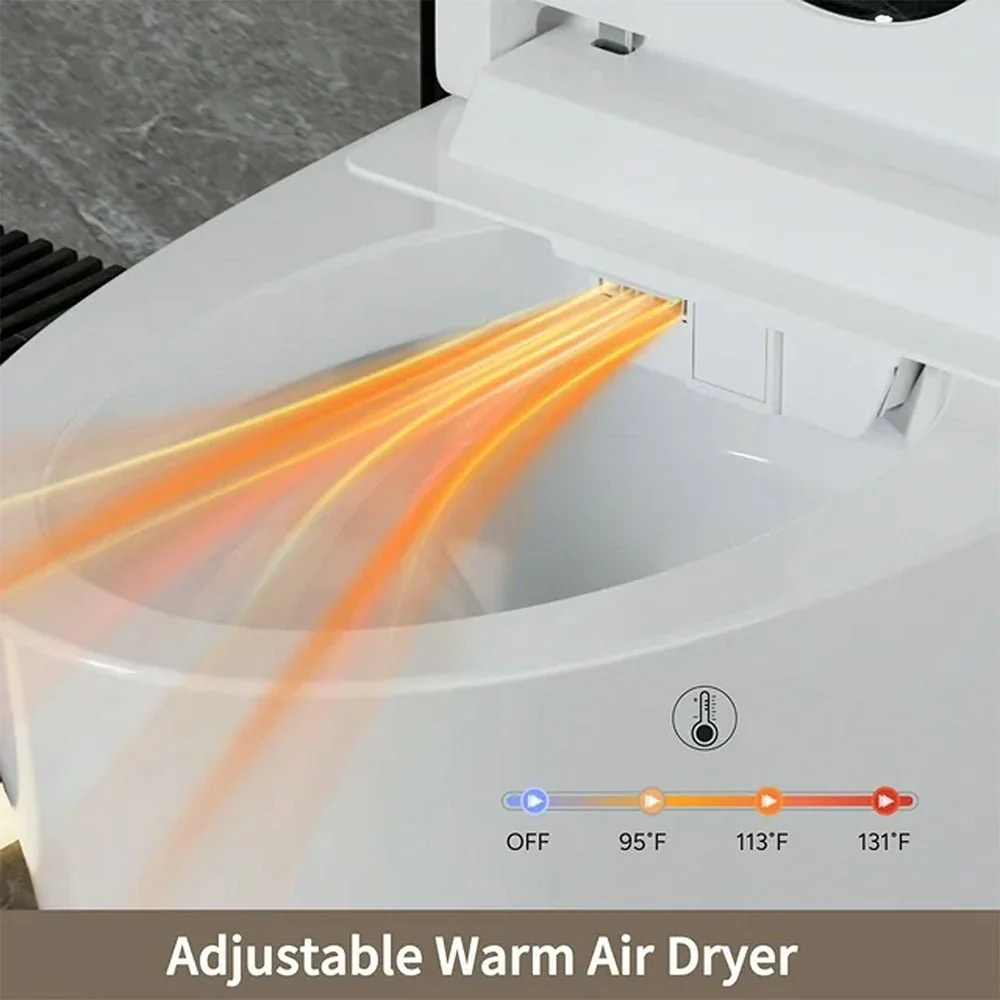 Alora Premium Smart Tankless Bidet Toilet W/ Adjustable Heated Seat, Water & Air Dryer (96174253) - Image 7
