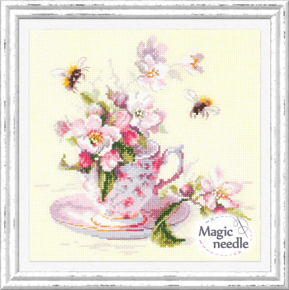 Cup and Apple Blossom 120-041 Counted Cross-Stitch Kit - Image 10