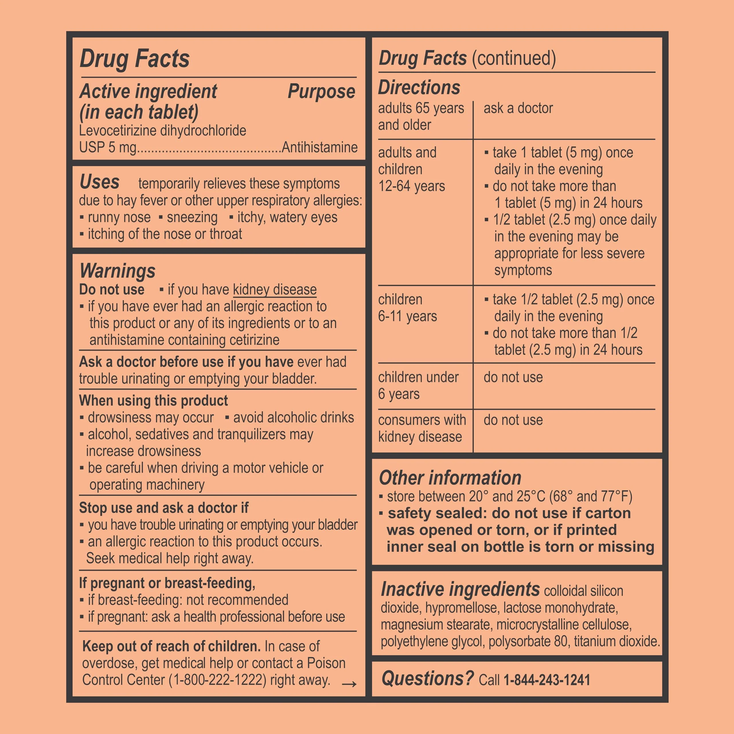 Curist Generic Levocetirizine Dihydrochloride 5mg Bulk (270 Tablets), Allergy Pills, 24 Hour Allergy Relief - Allergy Medicine (3 Packs of 90 Tablets) - Image 8