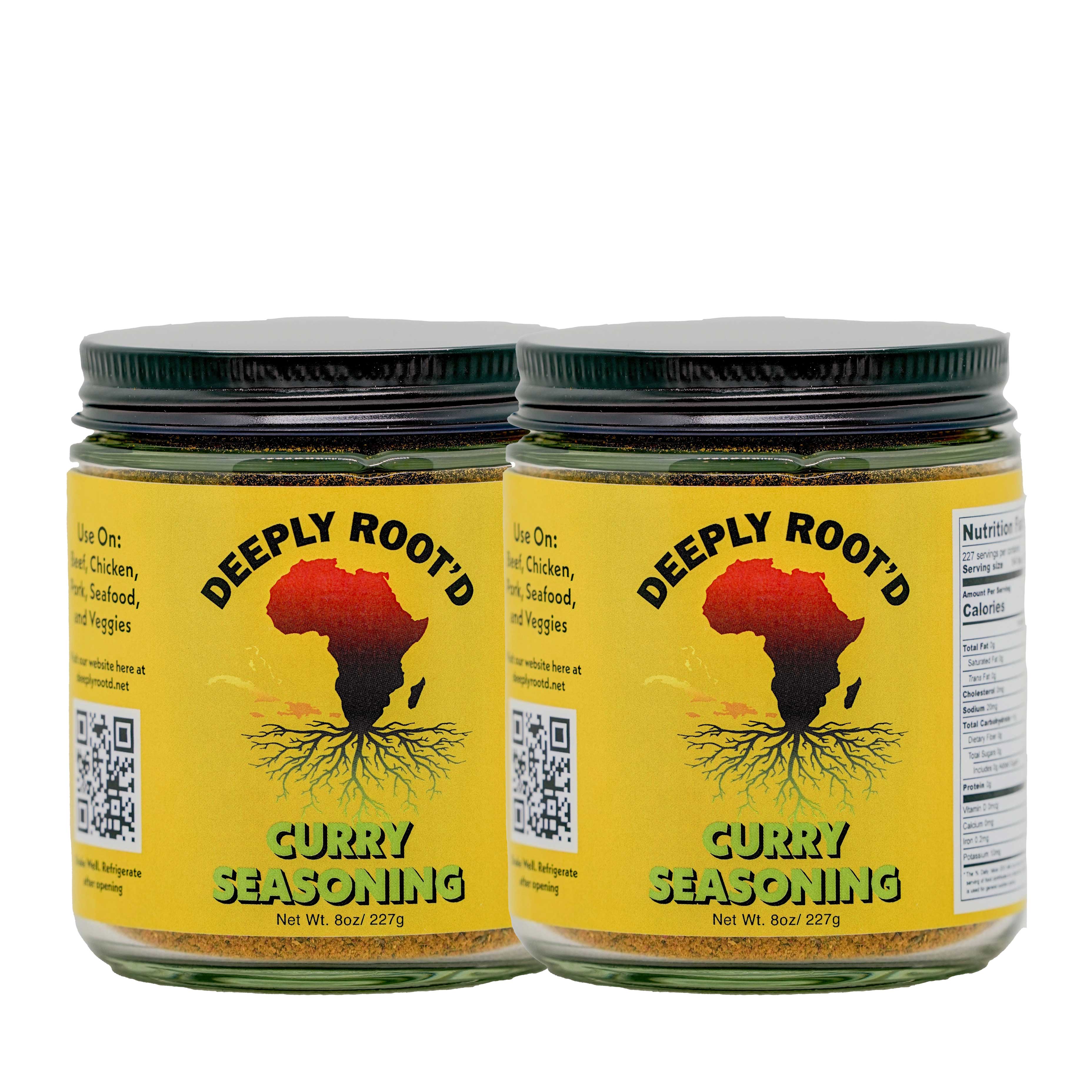 Curry Seasoning | Pack of 2 | 8 oz | Deeply Root'd