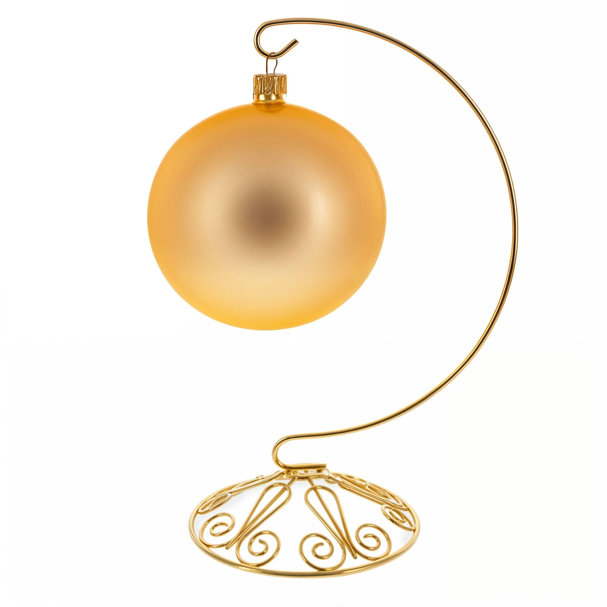 Curved Gold Wire Swirl Base Ornament Stand Display 8.75 Inches (Taiwan) - Image 2