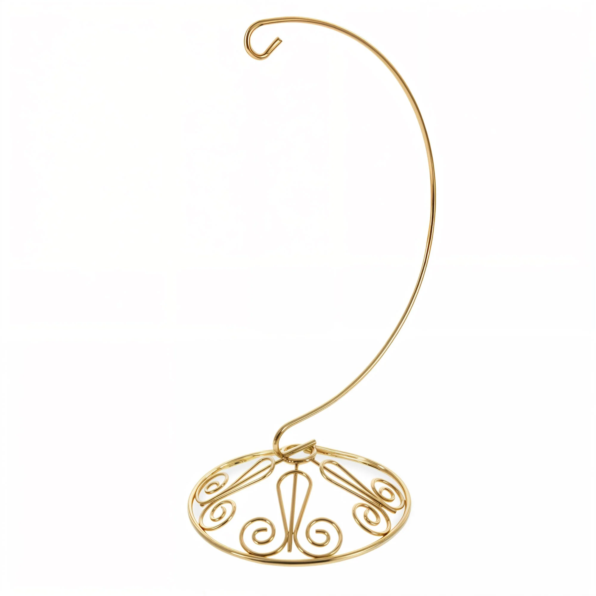 Curved Gold Wire Swirl Base Ornament Stand Display 8.75 Inches (Taiwan) - Image 4