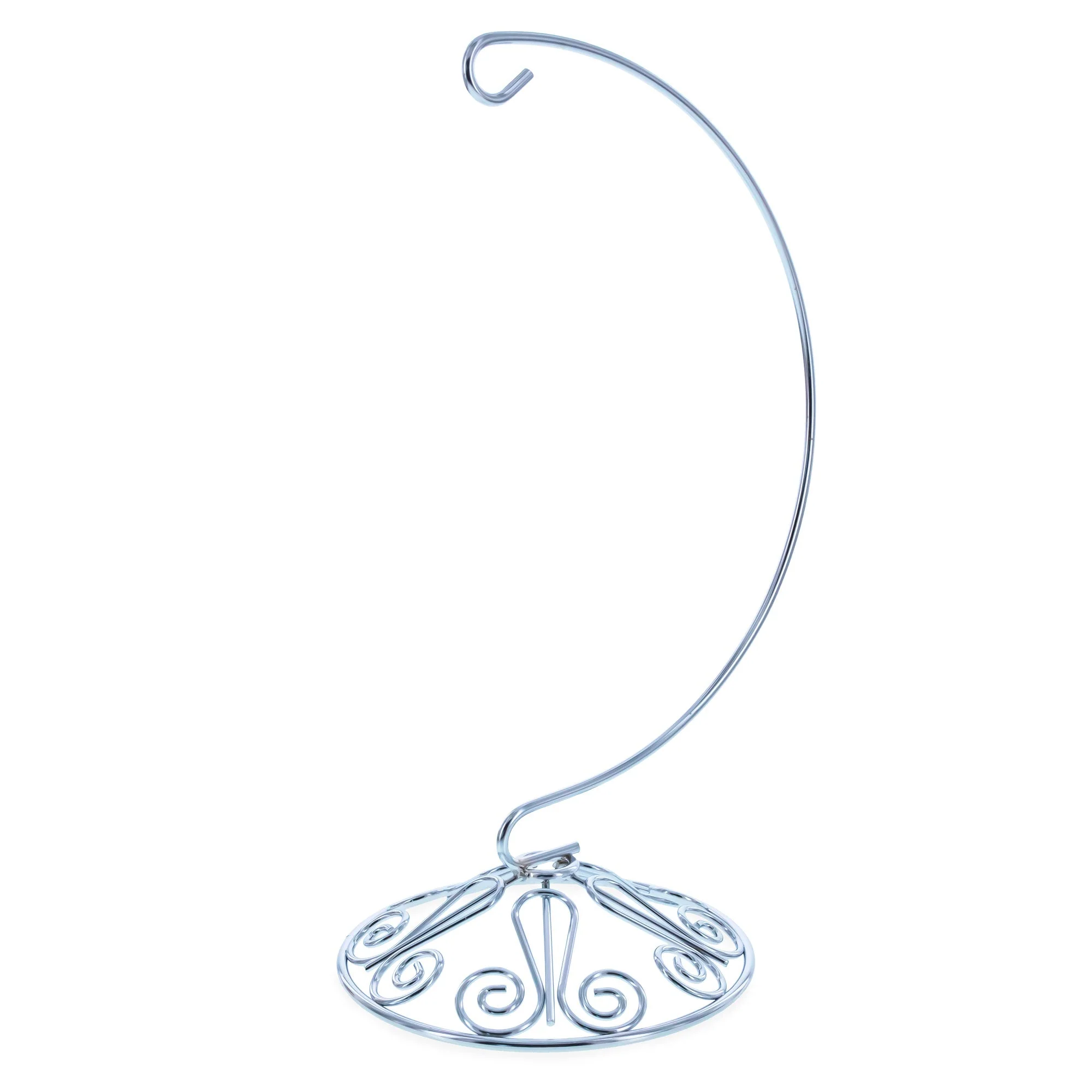 Curved Silver Wire Swirl Base Ornament Stand Display 8.75 Inches (Taiwan) - Image 4