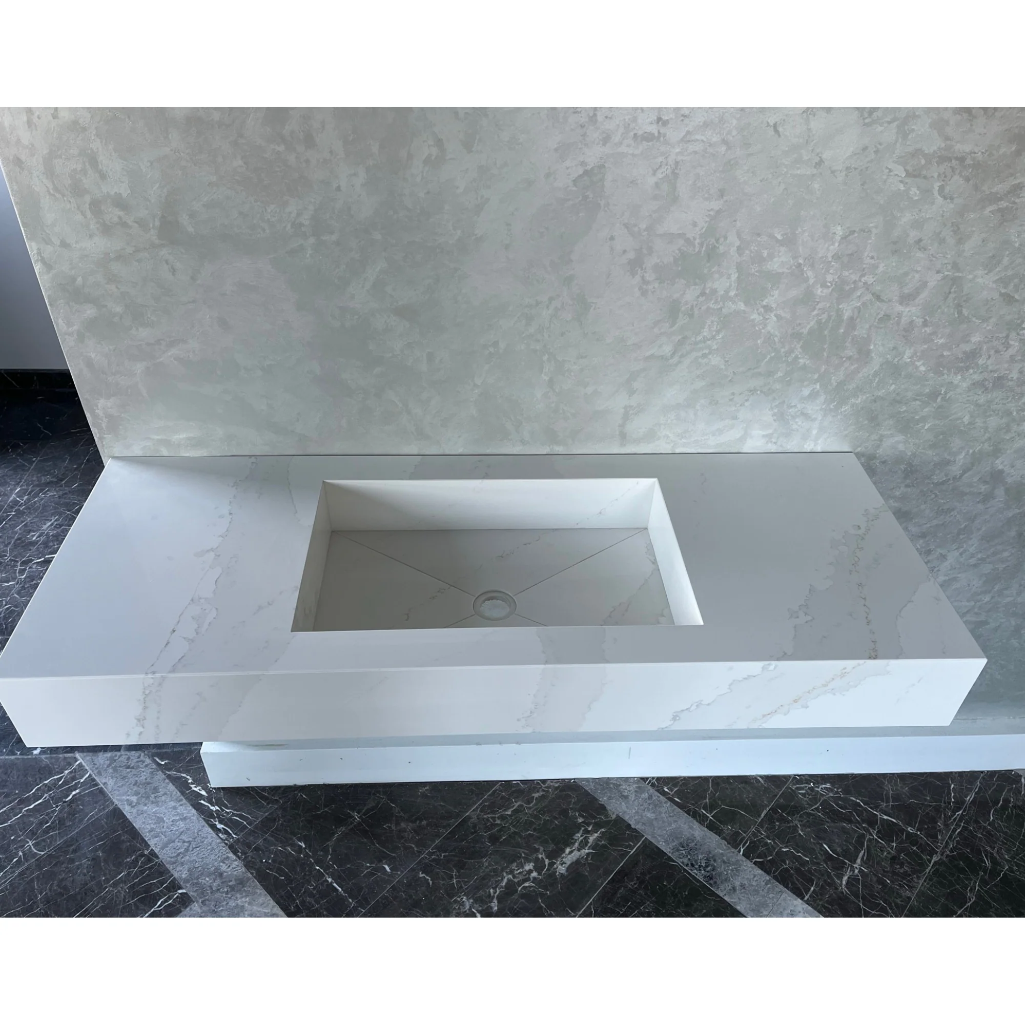 CUSTOM CALACATTA GOLD QUARTZ SINK (QU-041) - Image 6
