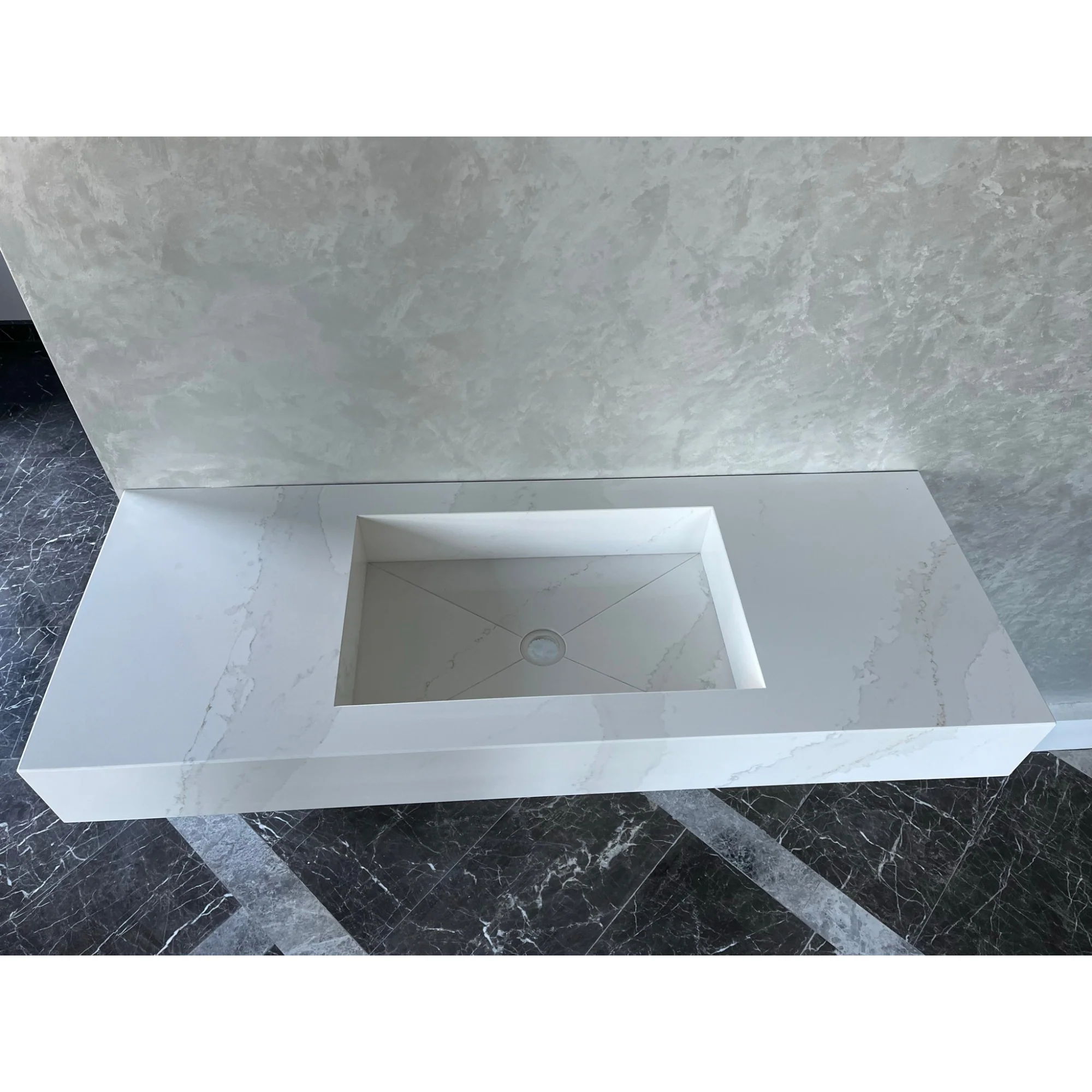 CUSTOM CALACATTA GOLD QUARTZ SINK (QU-041) - Image 9