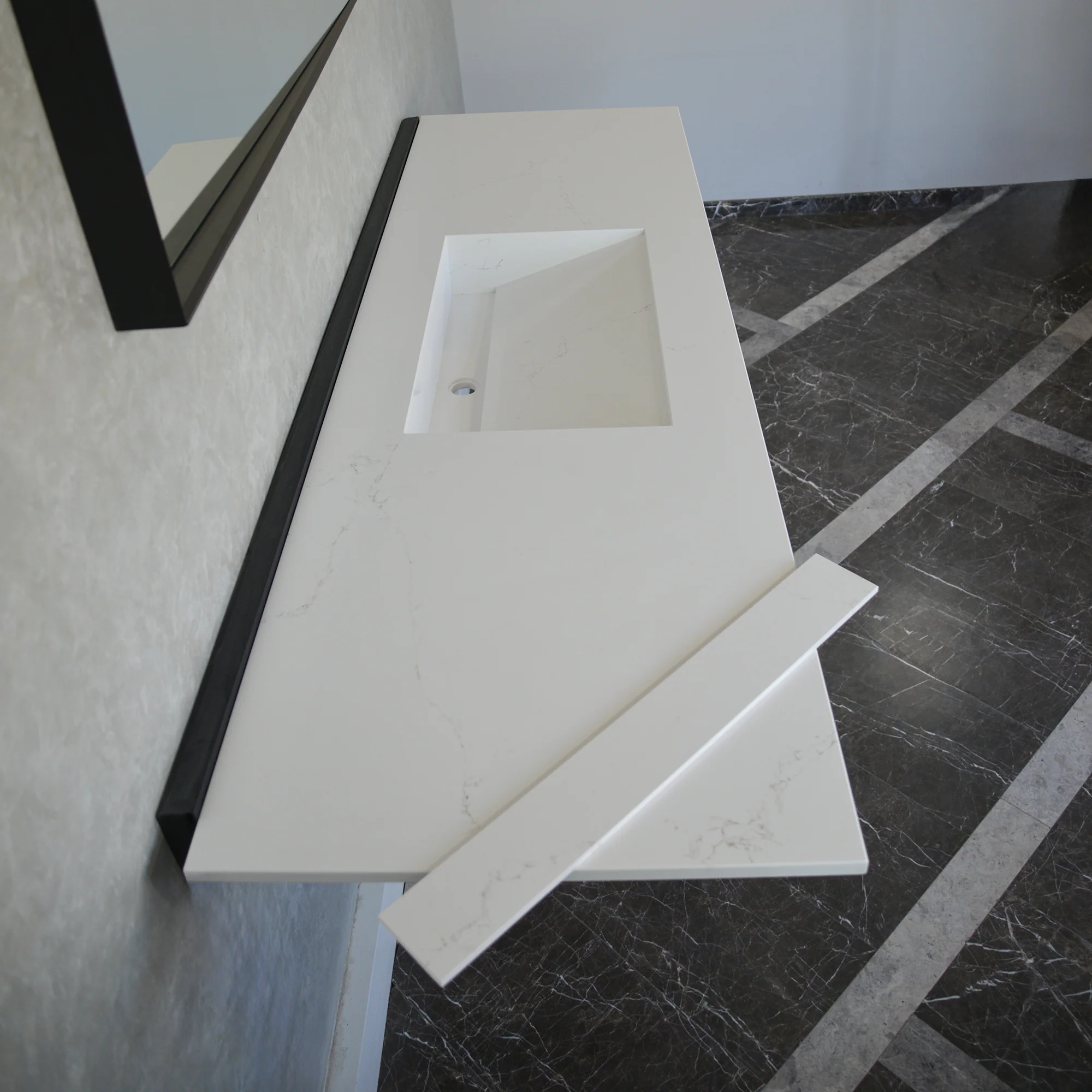 CUSTOM COANTE HIEDRA QUARTZ SINK / SUITABLE FOR WALL MOUNTING QUARTZ VANITY (QU-112) - Image 3