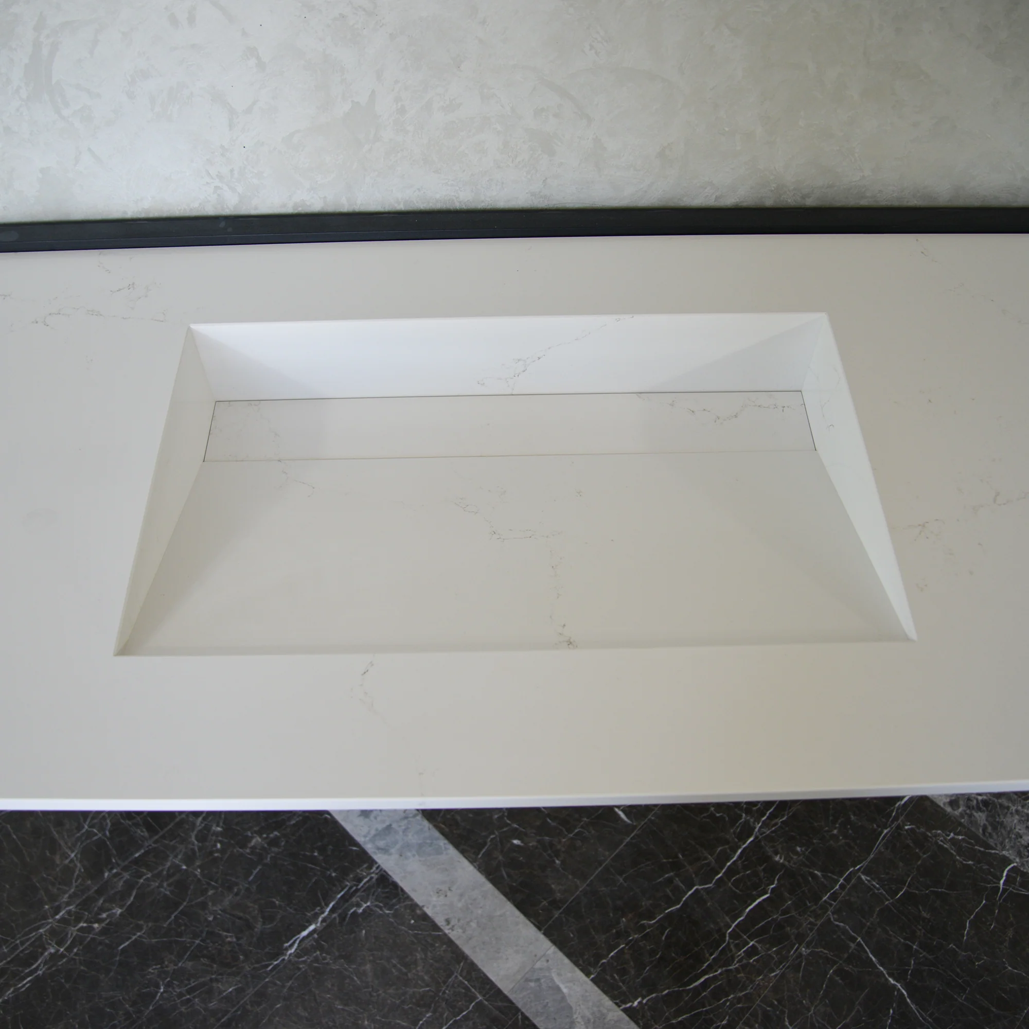 CUSTOM COANTE HIEDRA QUARTZ SINK / SUITABLE FOR WALL MOUNTING QUARTZ VANITY (QU-112) - Image 6