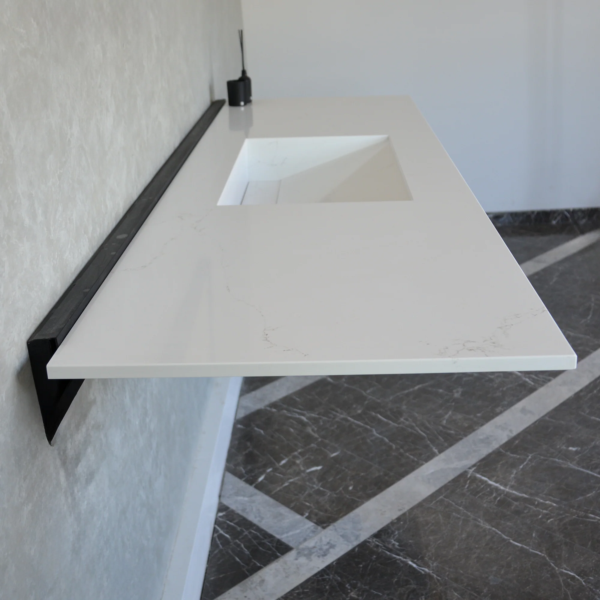 CUSTOM COANTE HIEDRA QUARTZ SINK / SUITABLE FOR WALL MOUNTING QUARTZ VANITY (QU-112) - Image 9