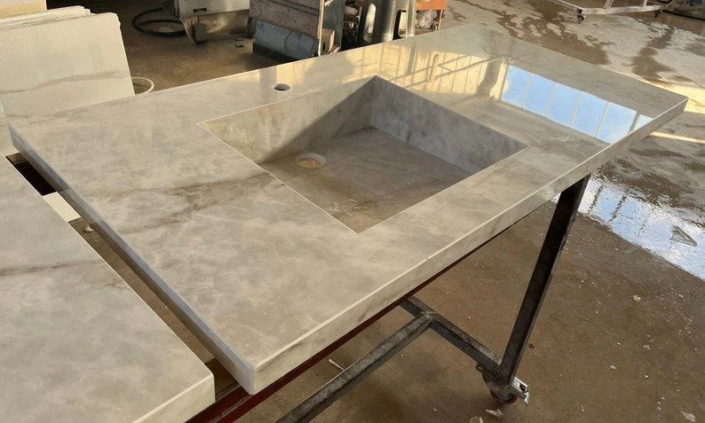 Custom Cyrstal Ice Polished Porcelain Sink (ES-057) - Image 2