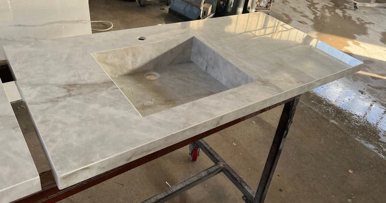 Custom Cyrstal Ice Polished Porcelain Sink (ES-057) - Image 5