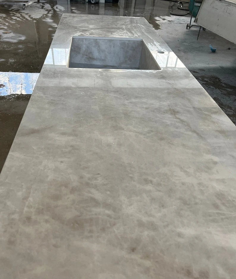 Custom Cyrstal Ice Polished Porcelain Sink (ES-057) - Image 6