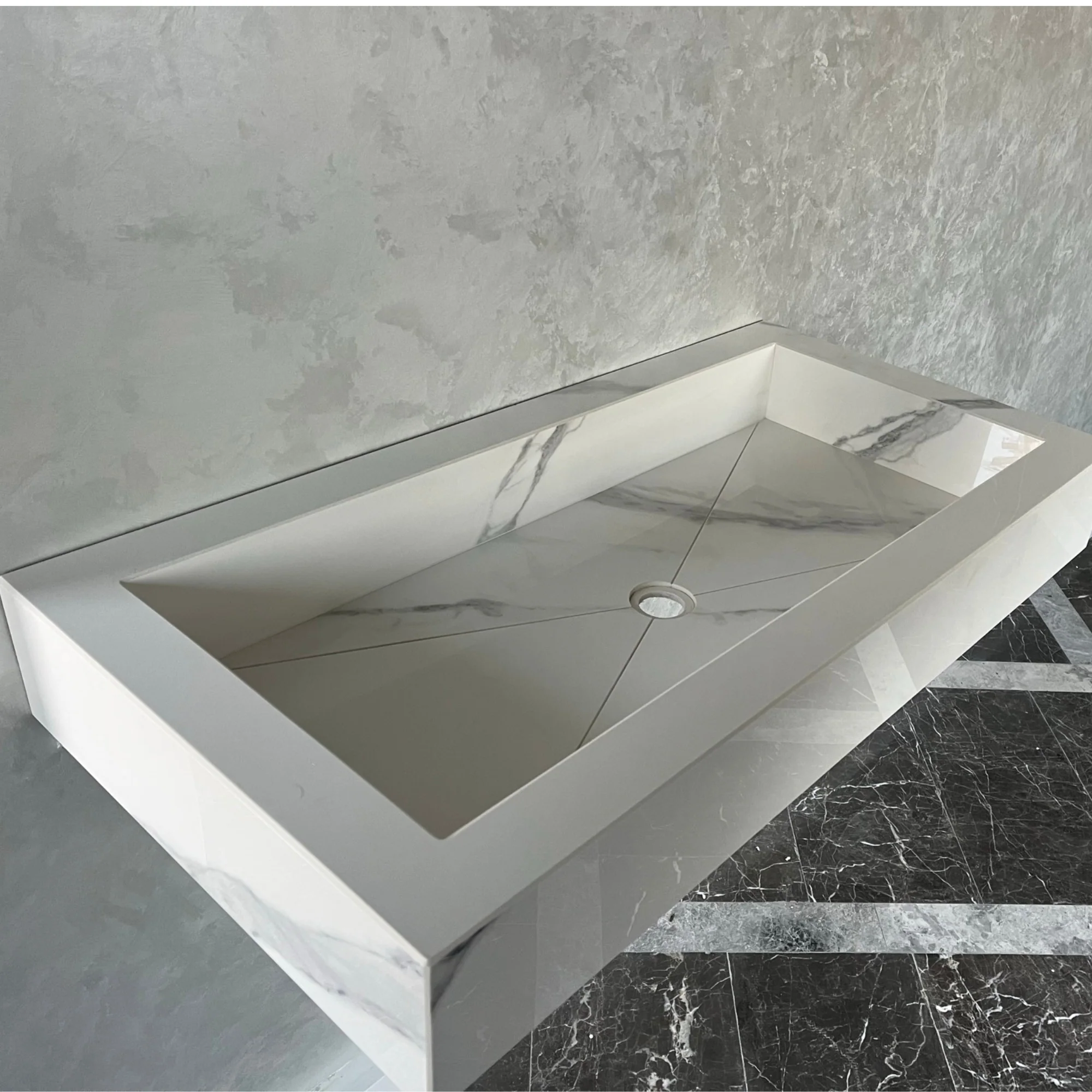 Custom Extra Statuario Polished Porcelain Sink (ES-051) - Image 4