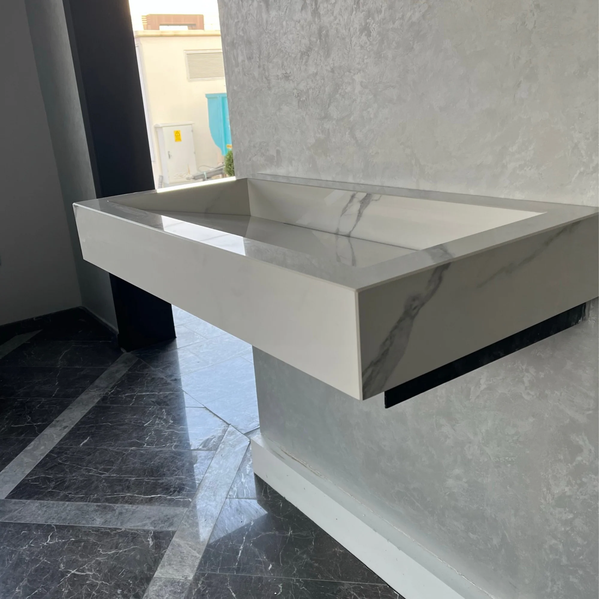 Custom Extra Statuario Polished Porcelain Sink (ES-051) - Image 5