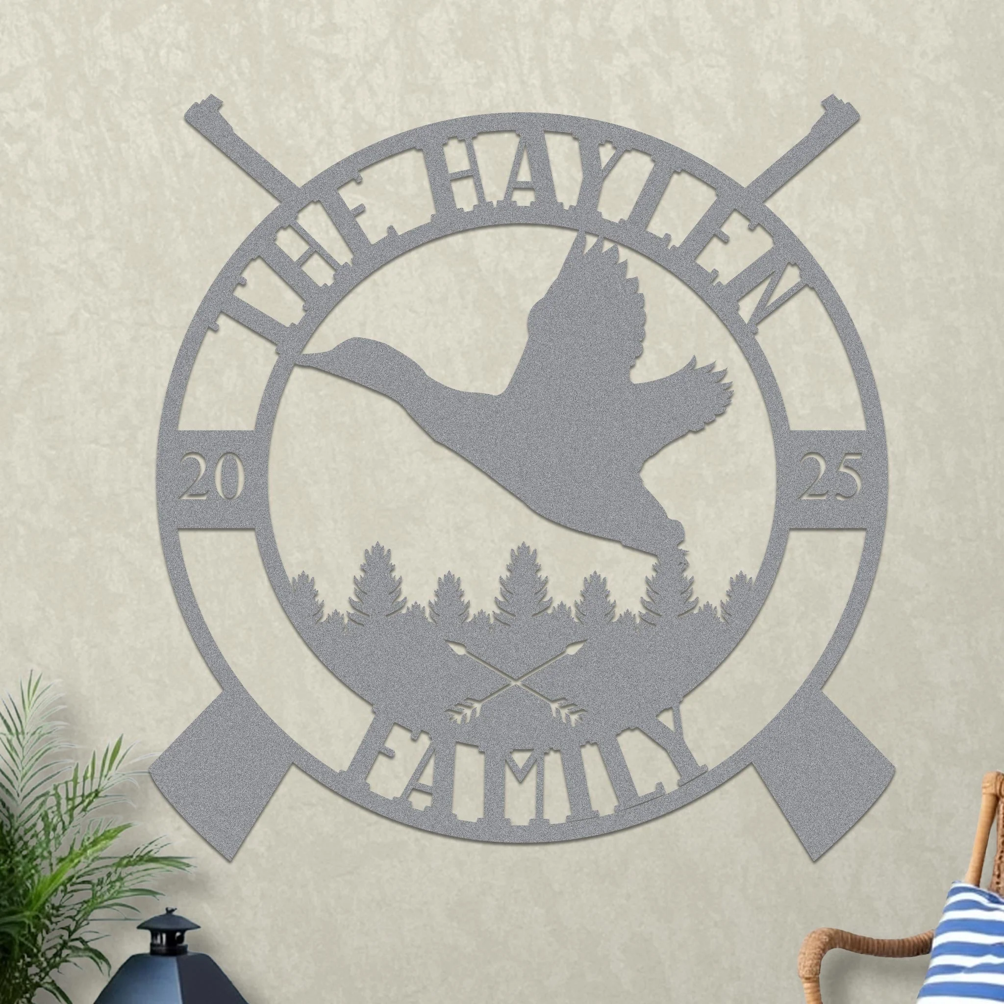 Custom Family Name Sign with Duck Hunting Design - Image 5