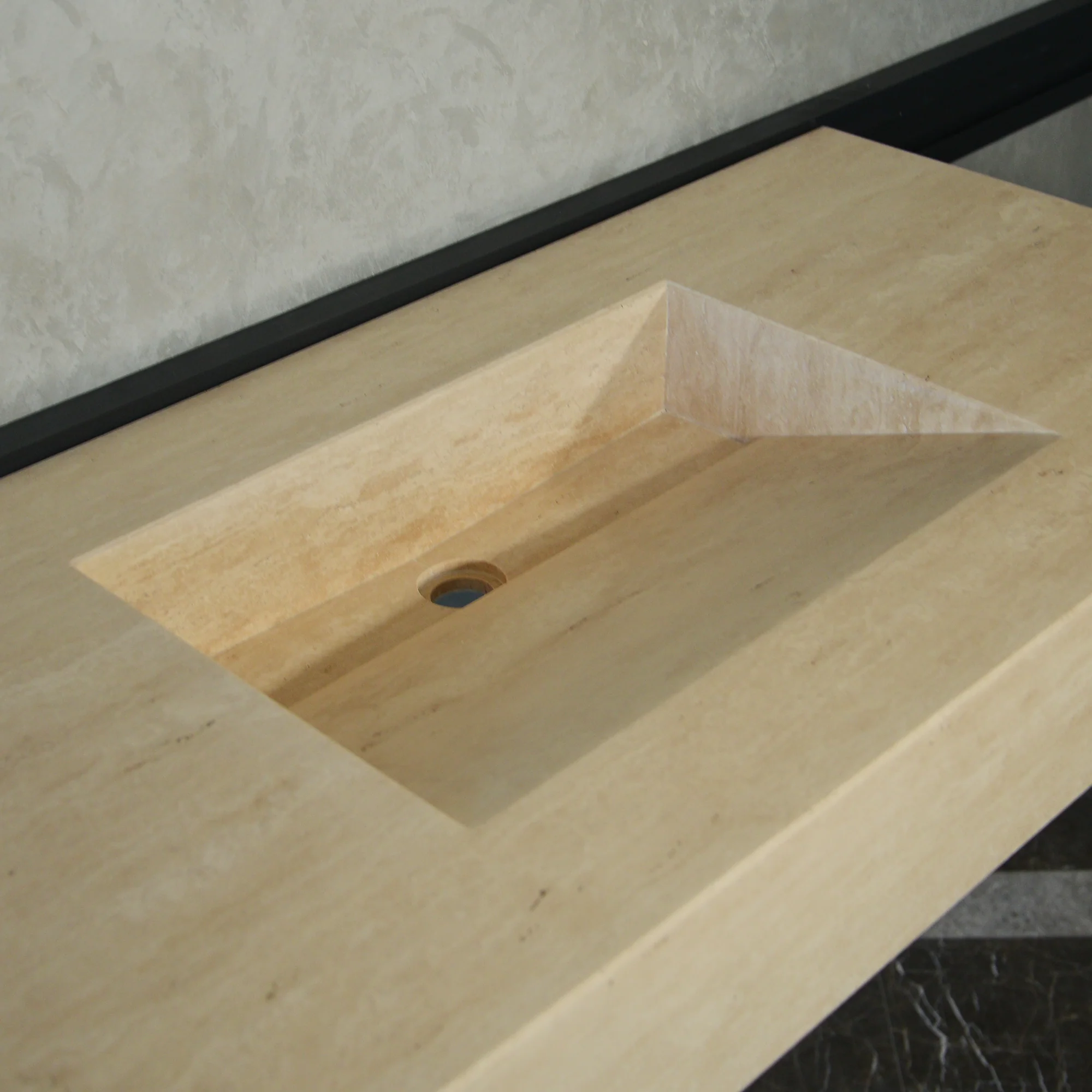 CUSTOM HANDCRAFTED TRAVERTINE SINK (TR-065) - Image 8