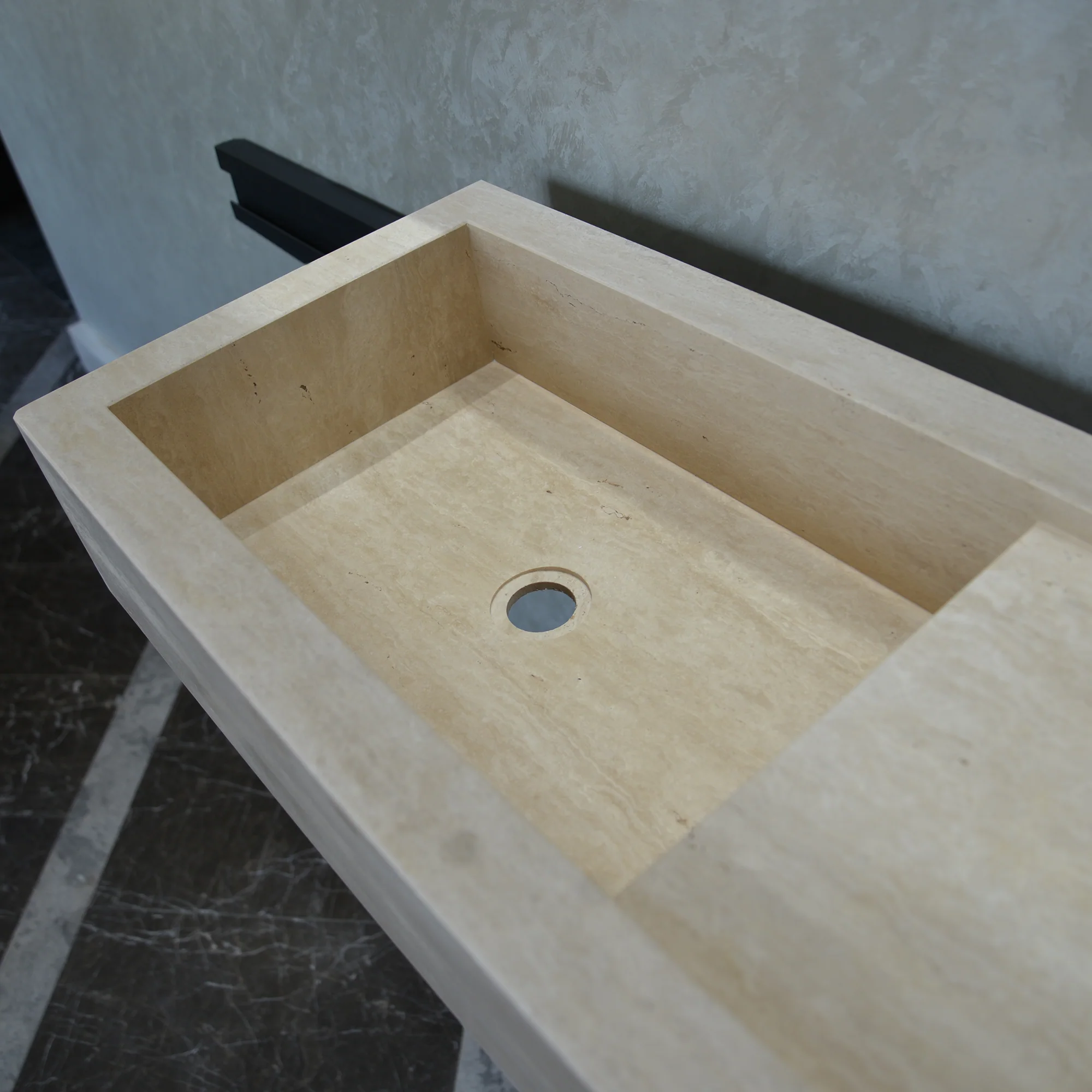 Custom Handmade Travertine Sink (TR-047) - Image 10