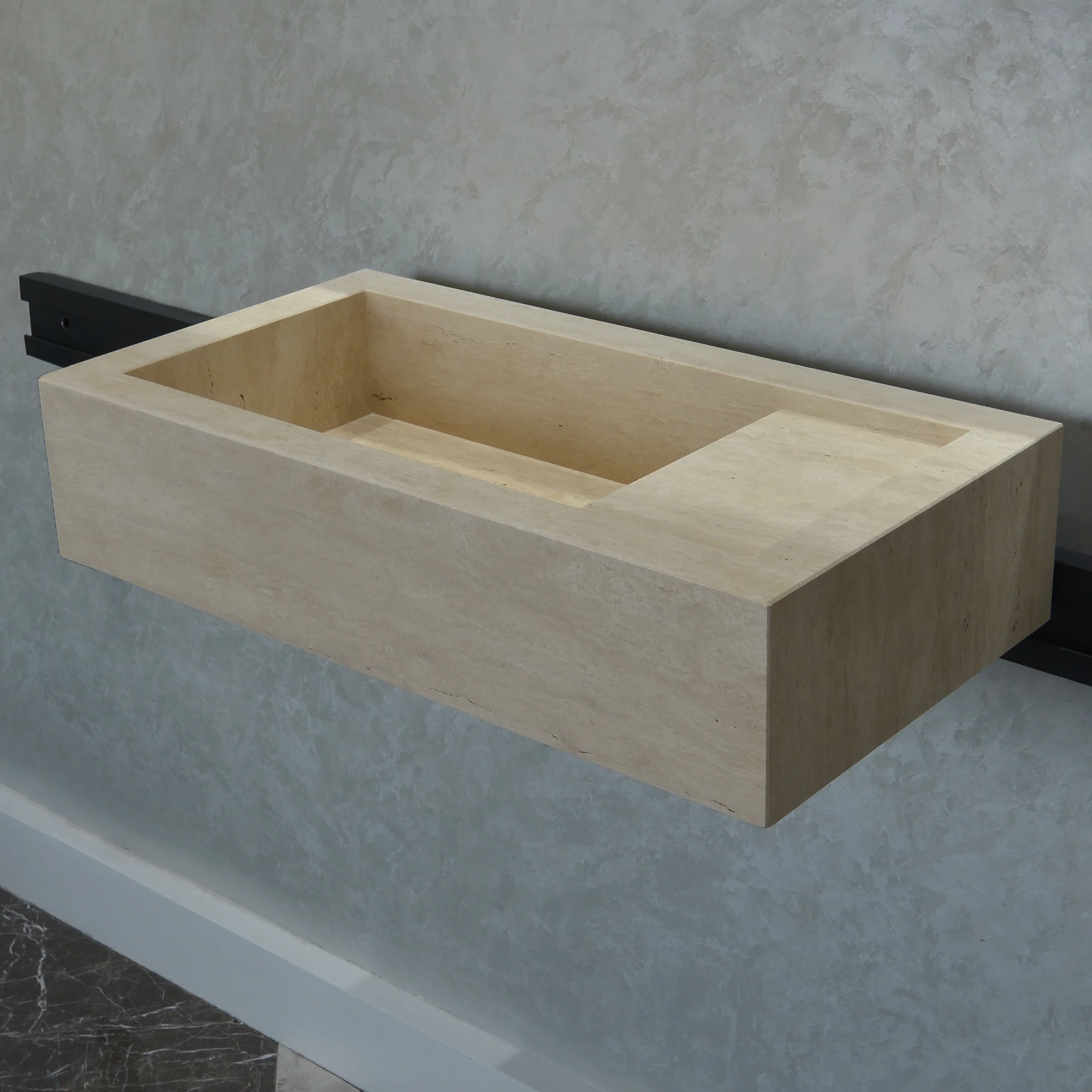 Custom Handmade Travertine Sink (TR-047) - Image 5