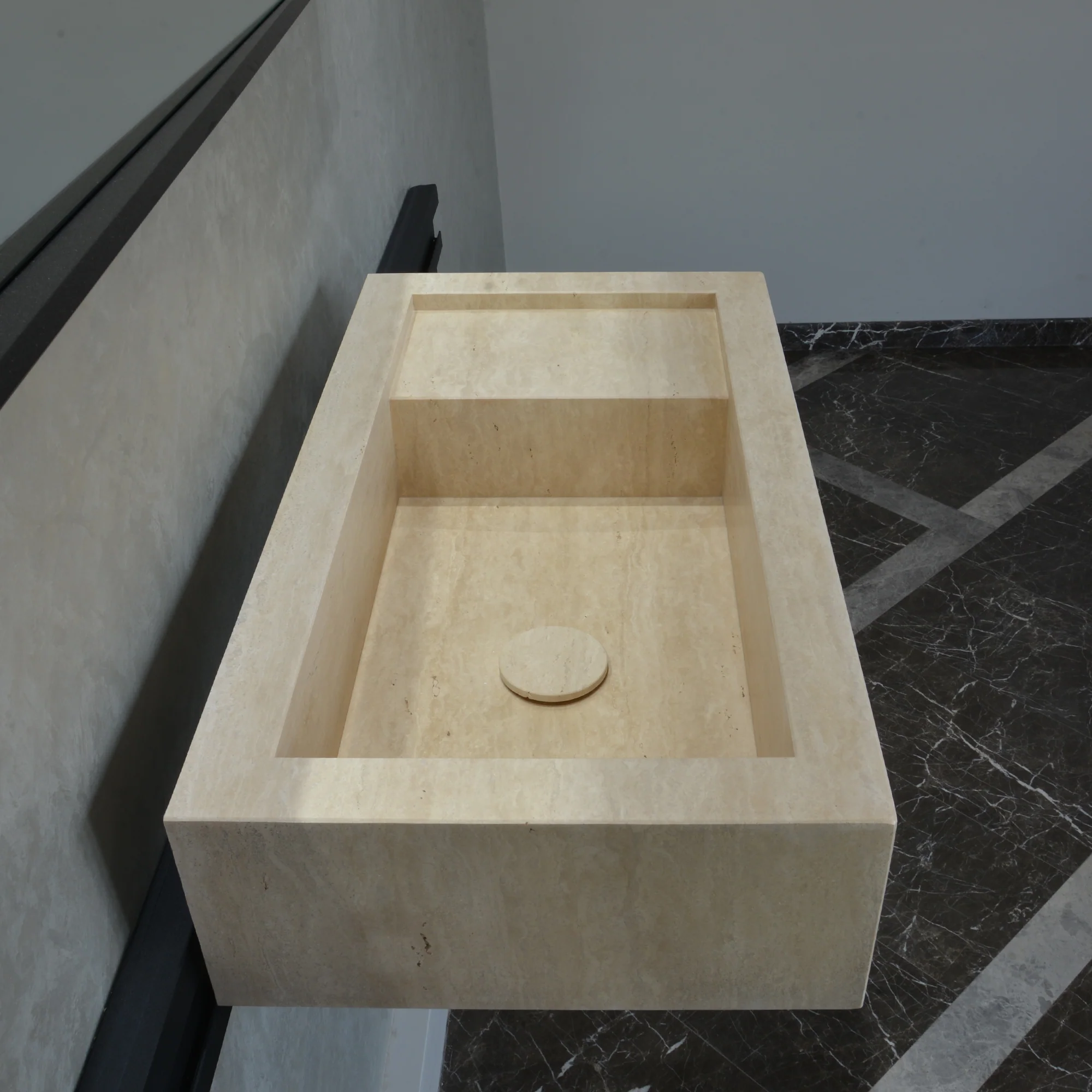 Custom Handmade Travertine Sink (TR-047) - Image 7
