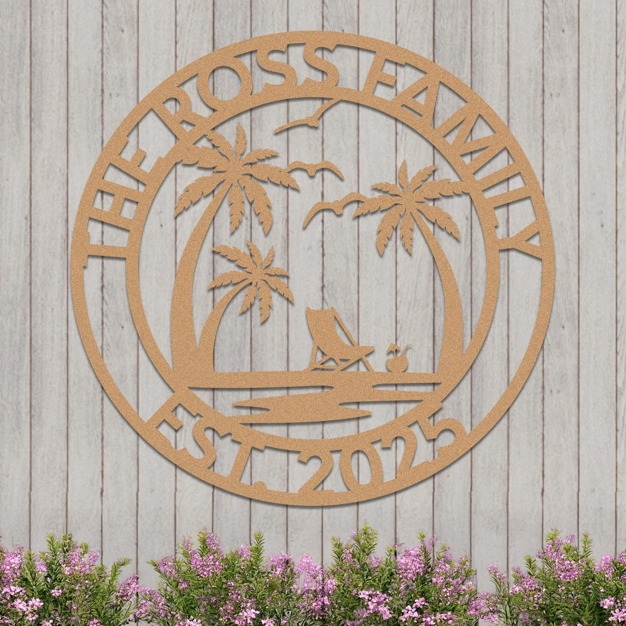 Custom Island Vacation Sign w Year - Image 4