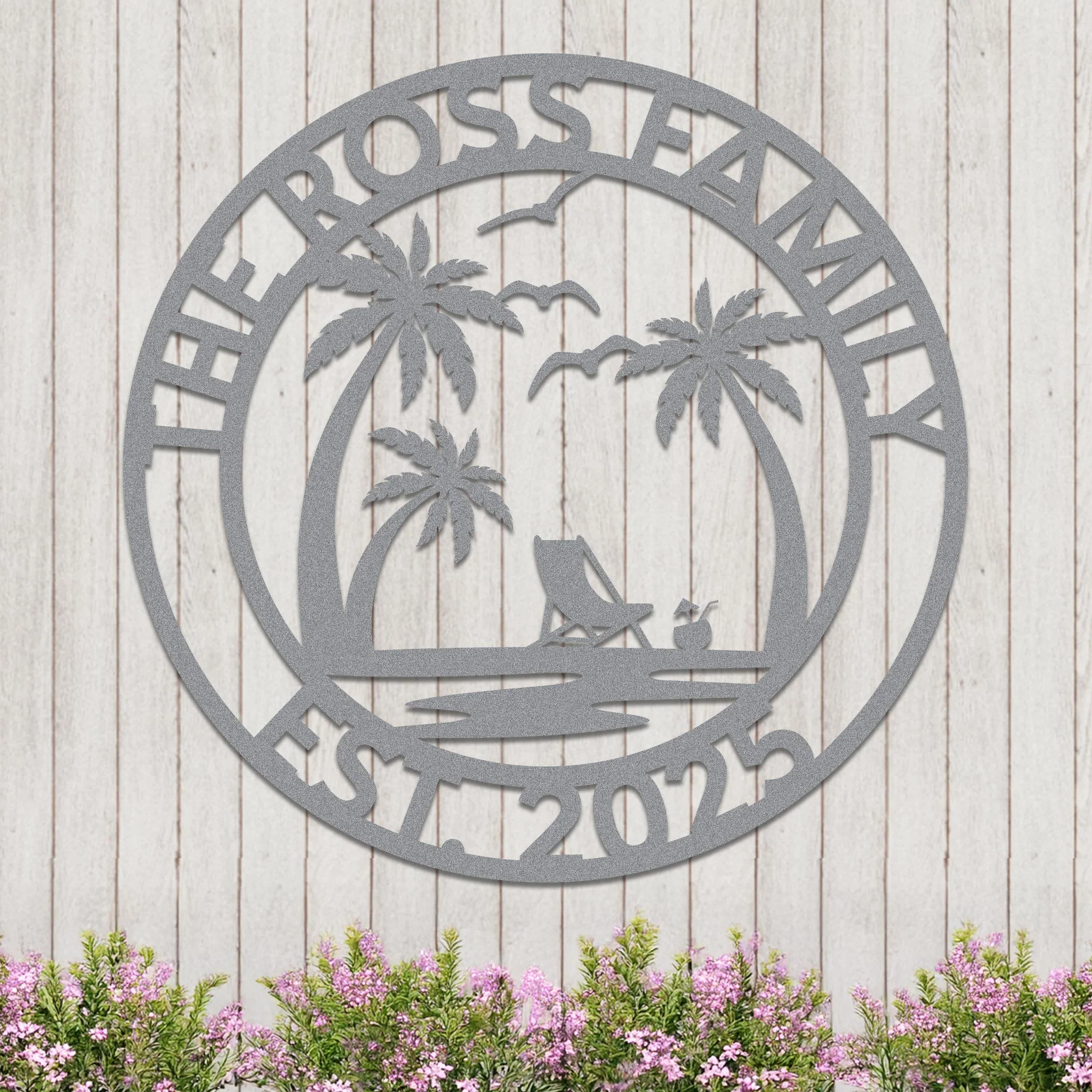 Custom Island Vacation Sign w Year - Image 5