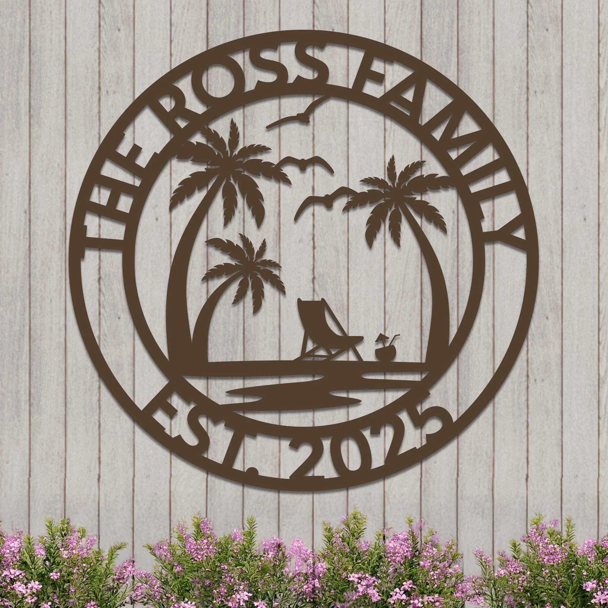 Custom Island Vacation Sign w Year - Image 6