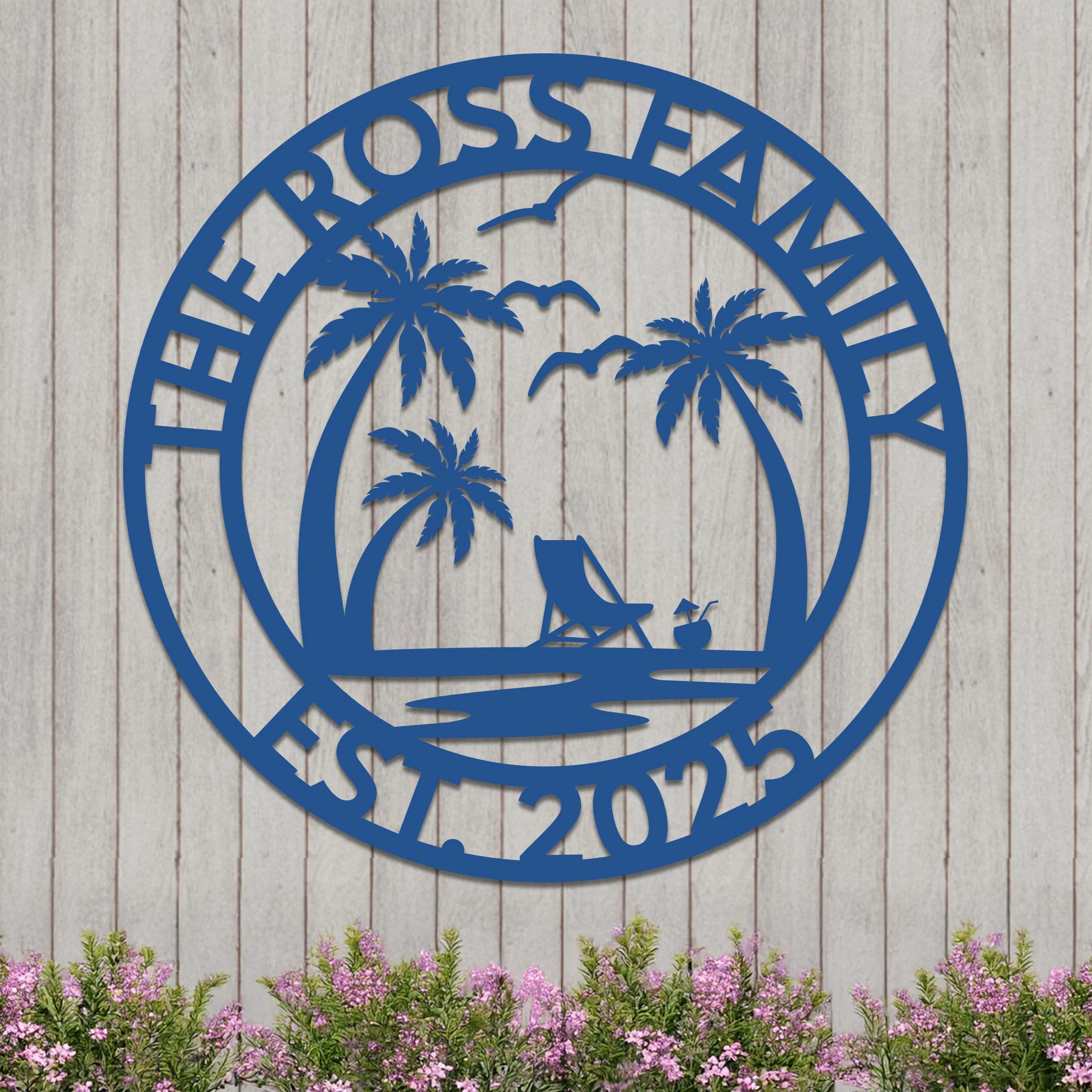 Custom Island Vacation Sign w Year - Image 9