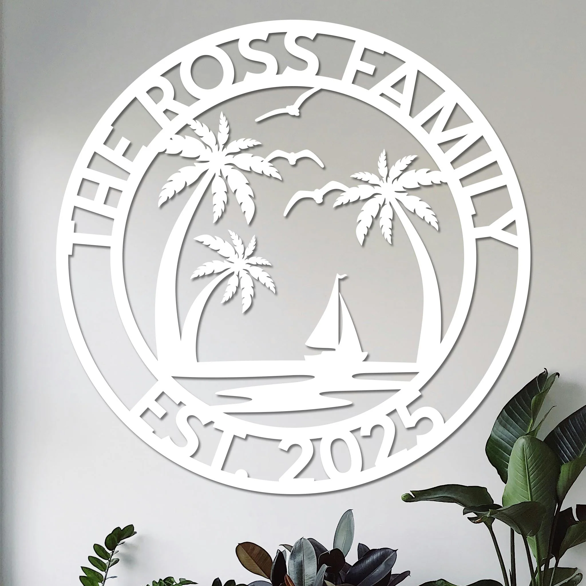 Custom Island Vacation Sign w Year v2 - Image 2