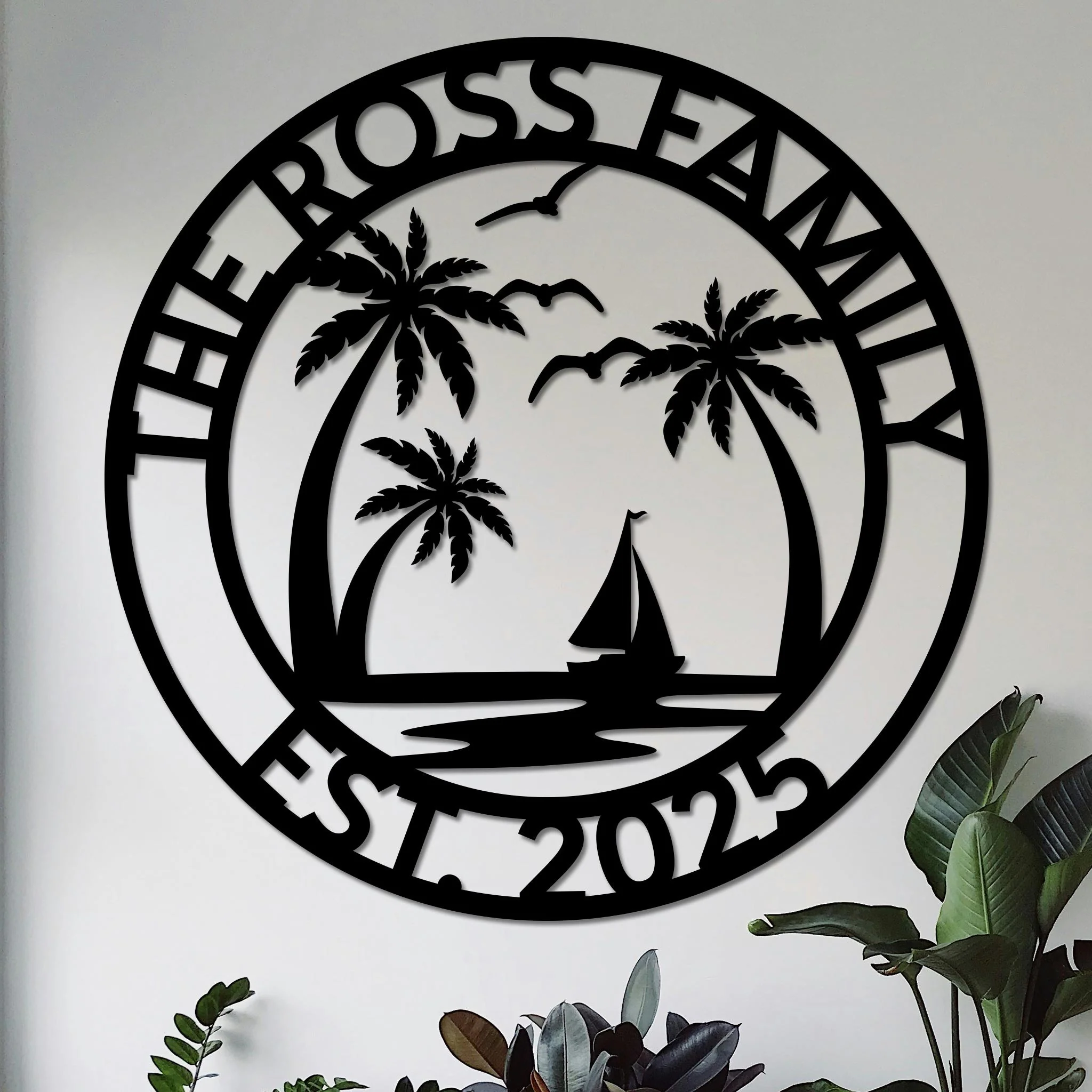 Custom Island Vacation Sign w Year v2 - Image 3