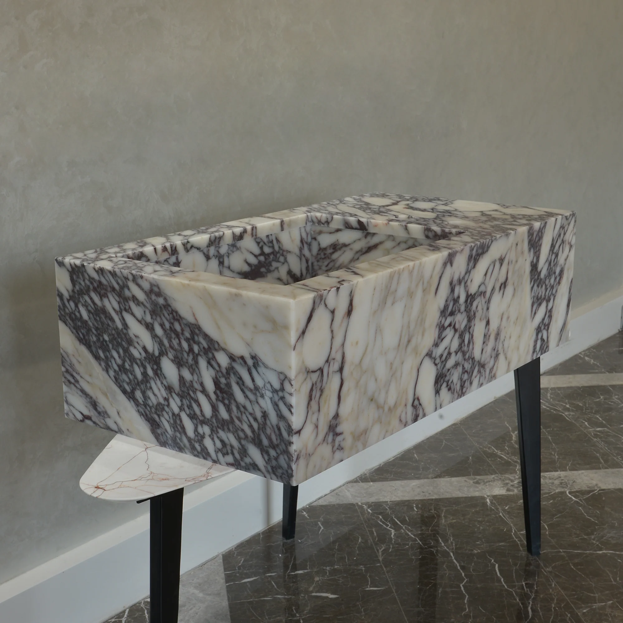 CUSTOM MADE CALACATTA VIOLA BATHROOM SINK (NS-062) - Image 2
