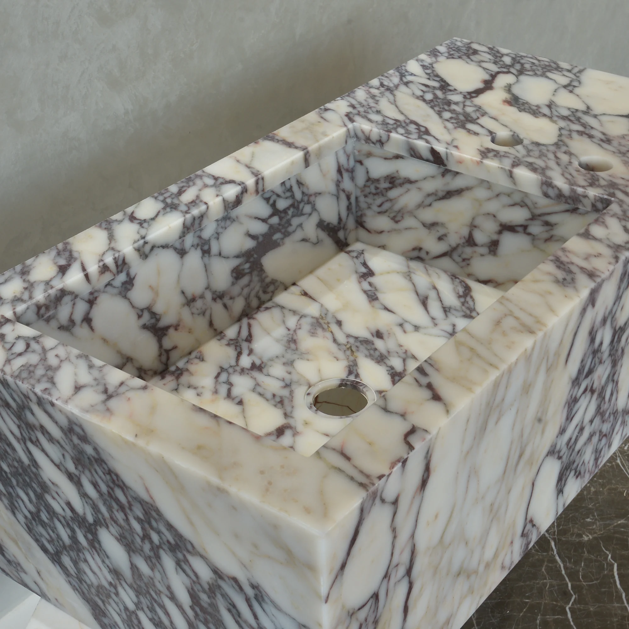 CUSTOM MADE CALACATTA VIOLA BATHROOM SINK (NS-062) - Image 6