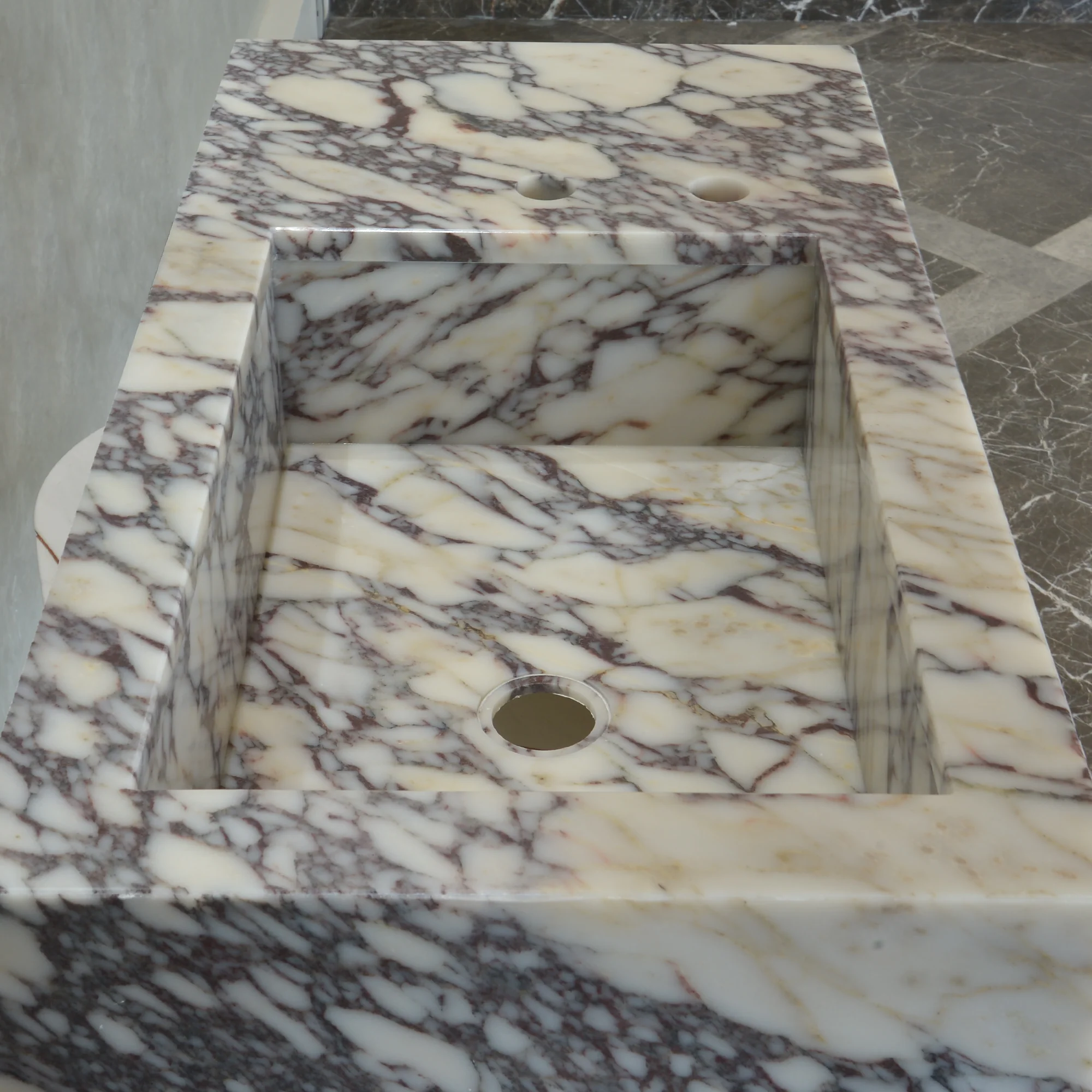 CUSTOM MADE CALACATTA VIOLA BATHROOM SINK (NS-062) - Image 7