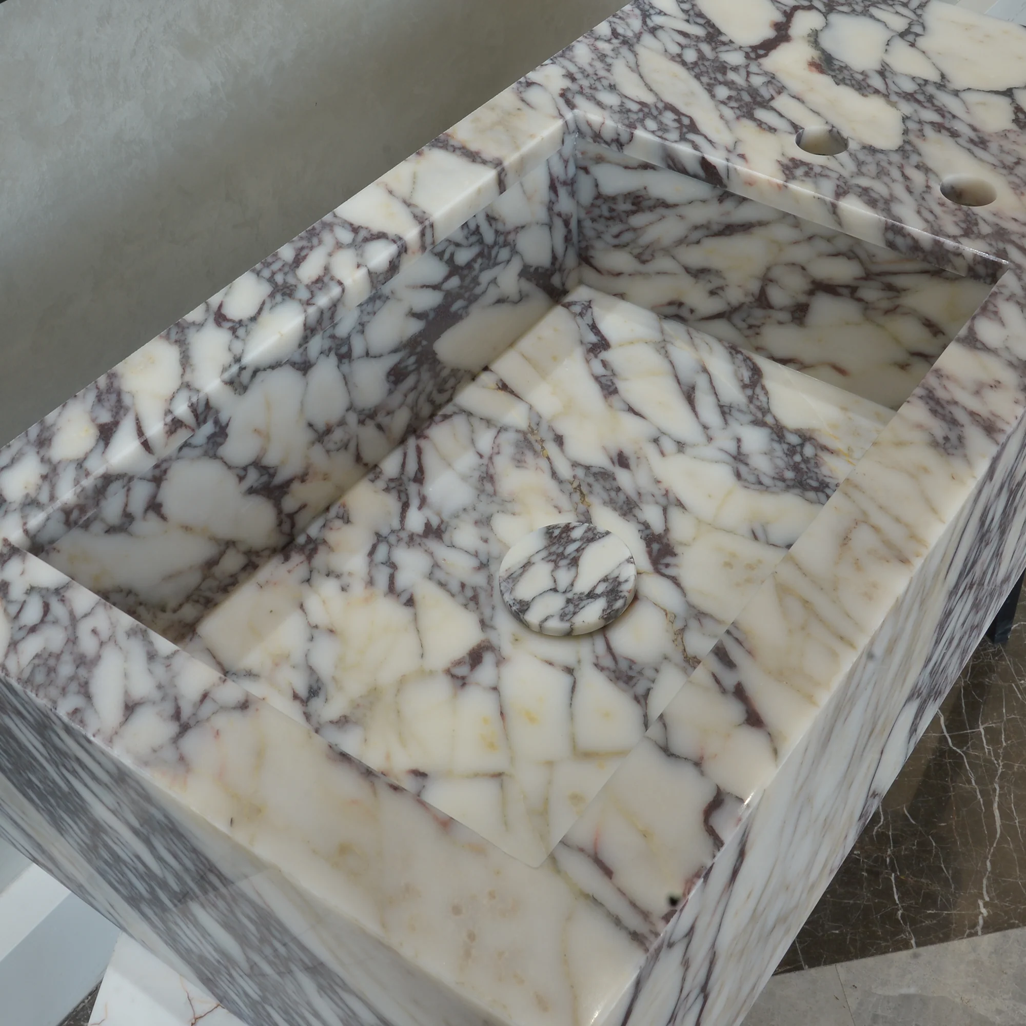 CUSTOM MADE CALACATTA VIOLA BATHROOM SINK (NS-062) - Image 8
