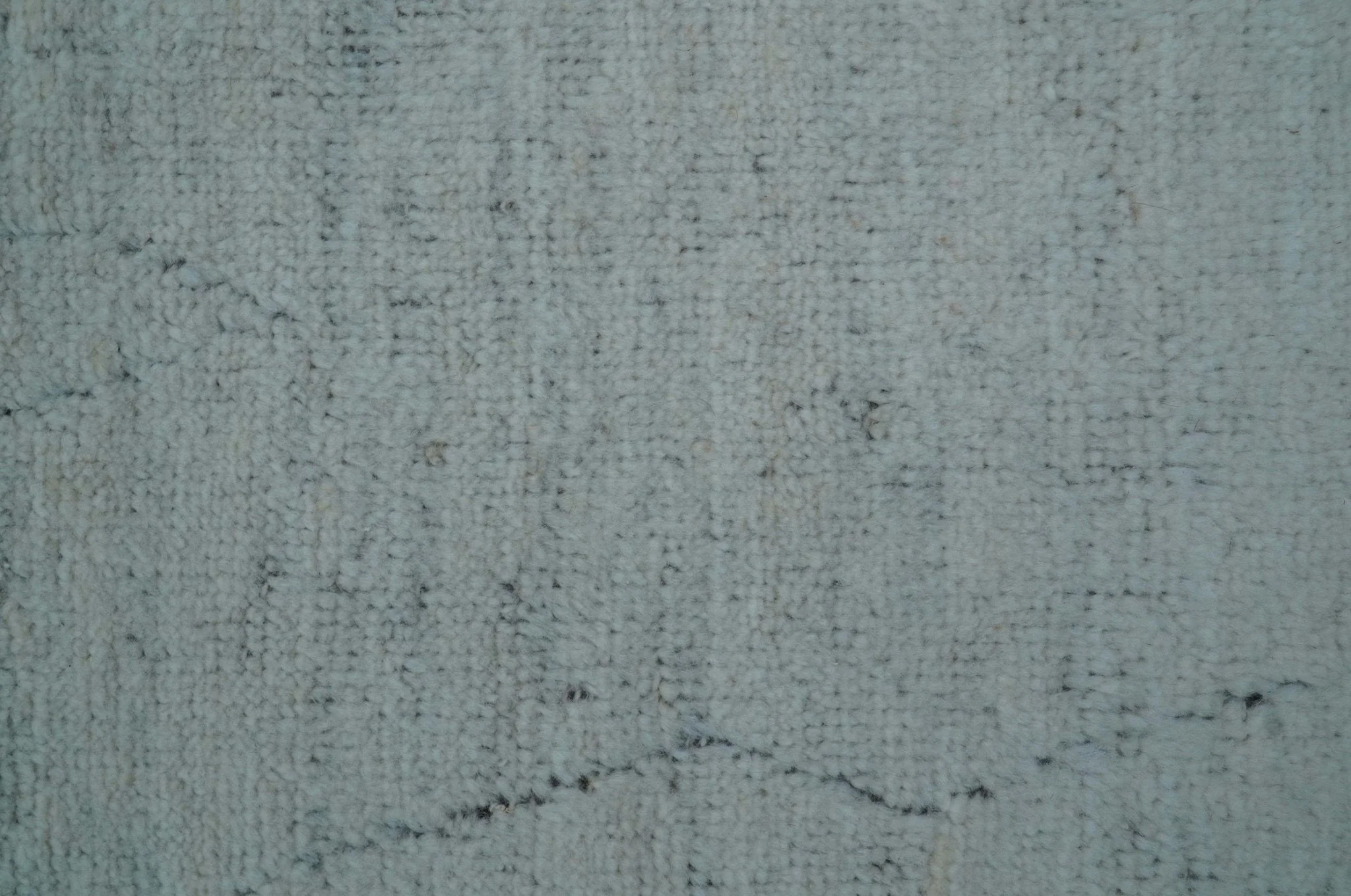 Custom Made Modern Contemporary White and Brown Hand Knotted Wool Rug - Image 4