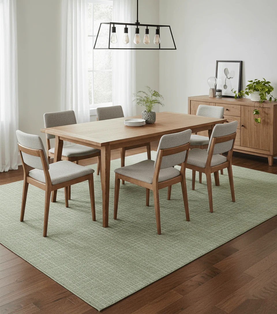 Custom Made Modern Geometrical Beige Hand Tufted Wool Area Rug - Image 2