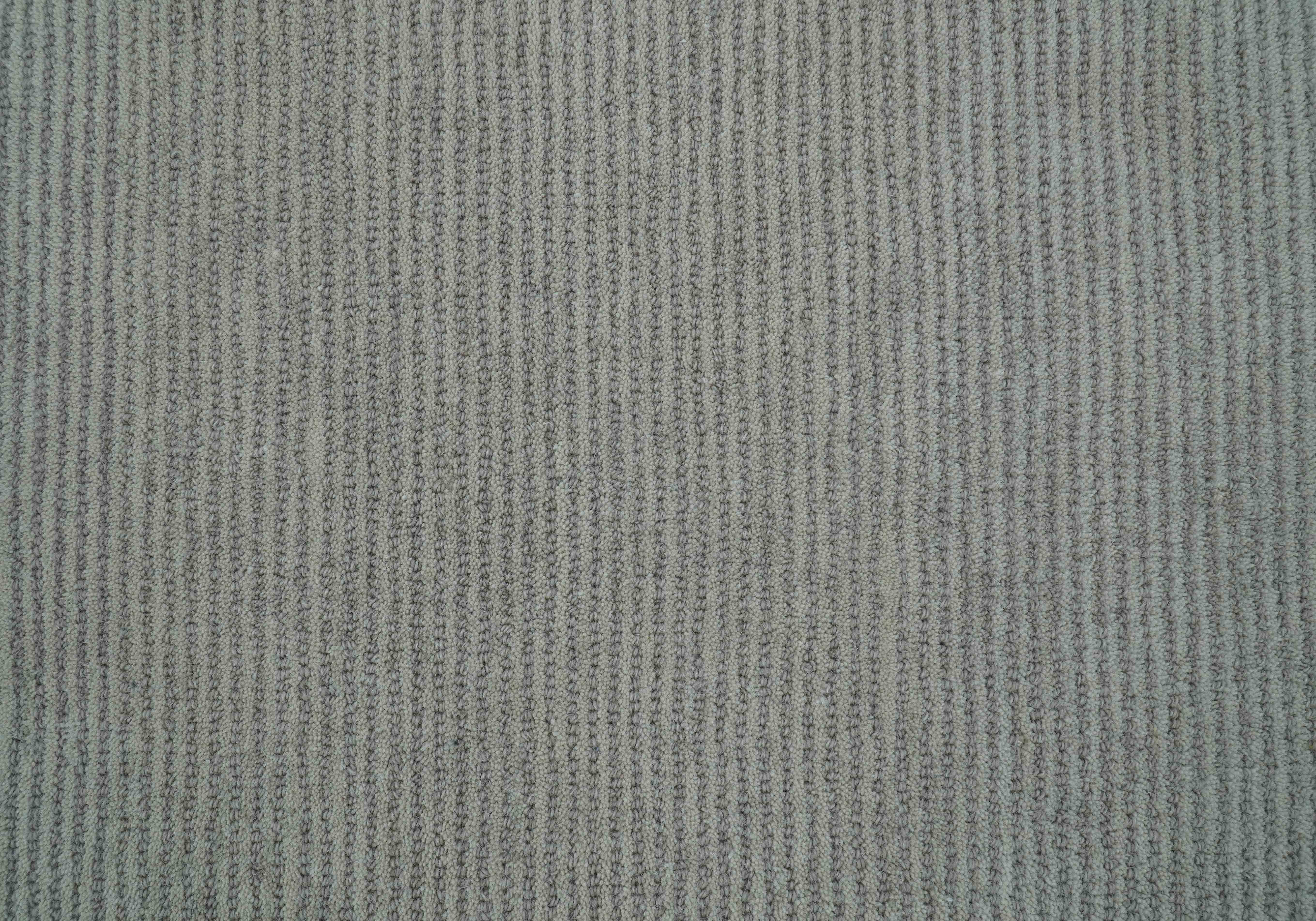 Custom Made Modern Solid Design Gray Hand Tufted Wool Rug - Image 3