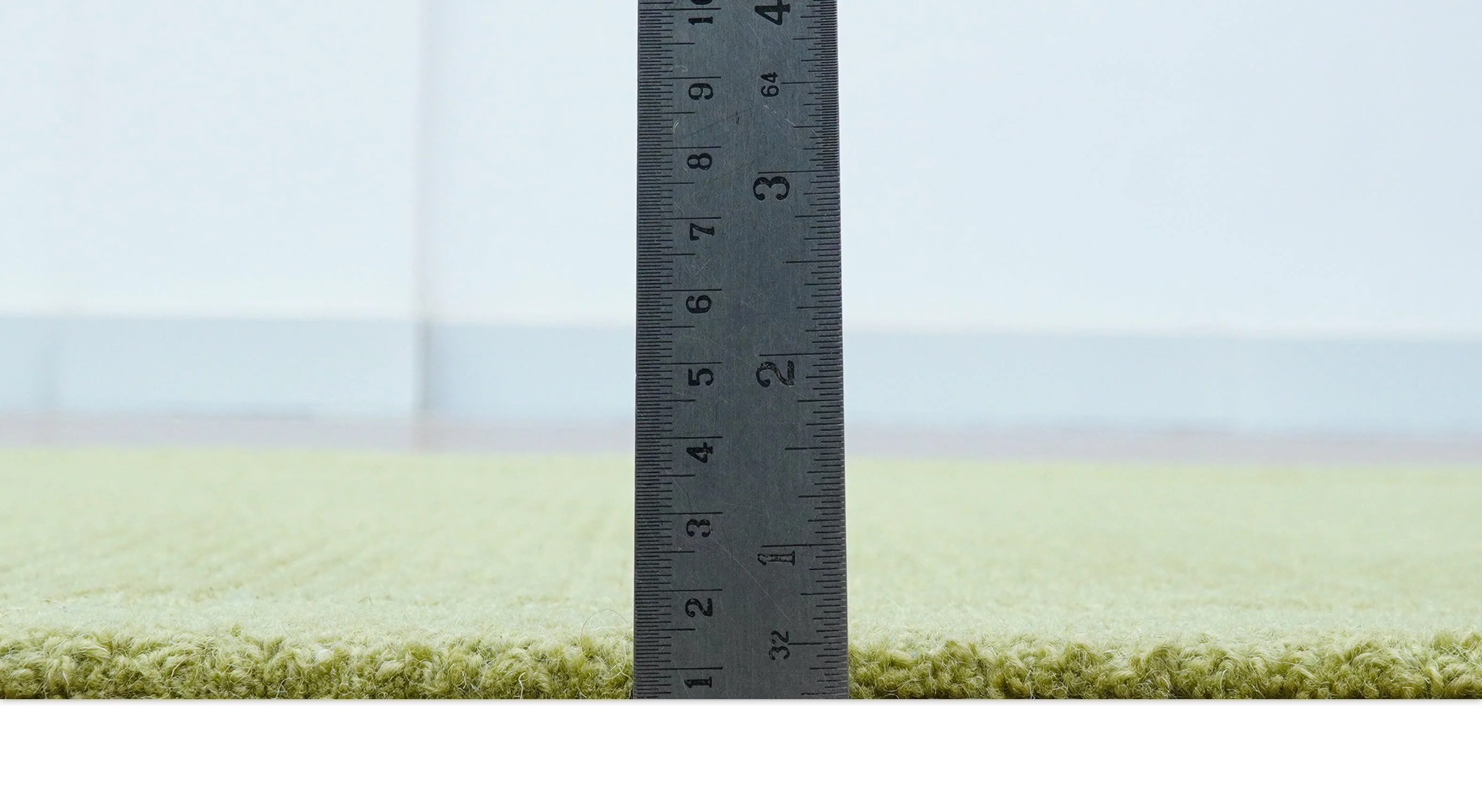 Custom Made Modern Solid Design Green Hand Tufted Wool Rug - Image 5