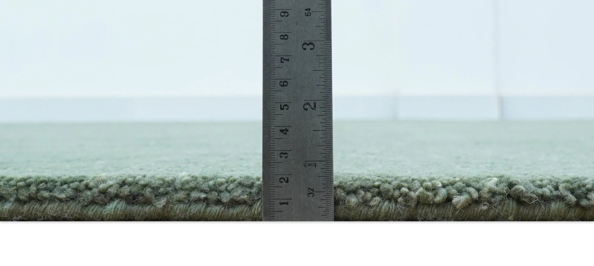Custom Made Modern Solid Green Hand Tufted Wool Area Rug - Image 7