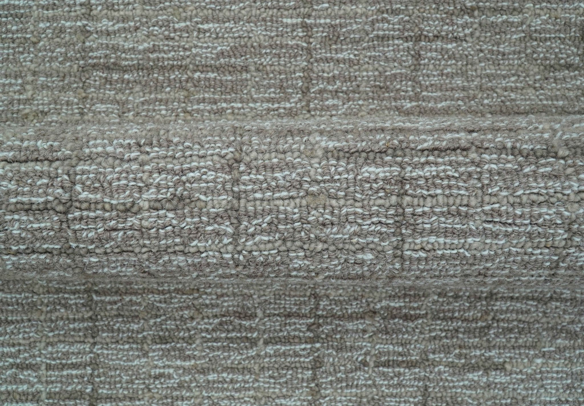 Custom Made Modern Style Brown Hand Tufted Wool Rug - Image 3