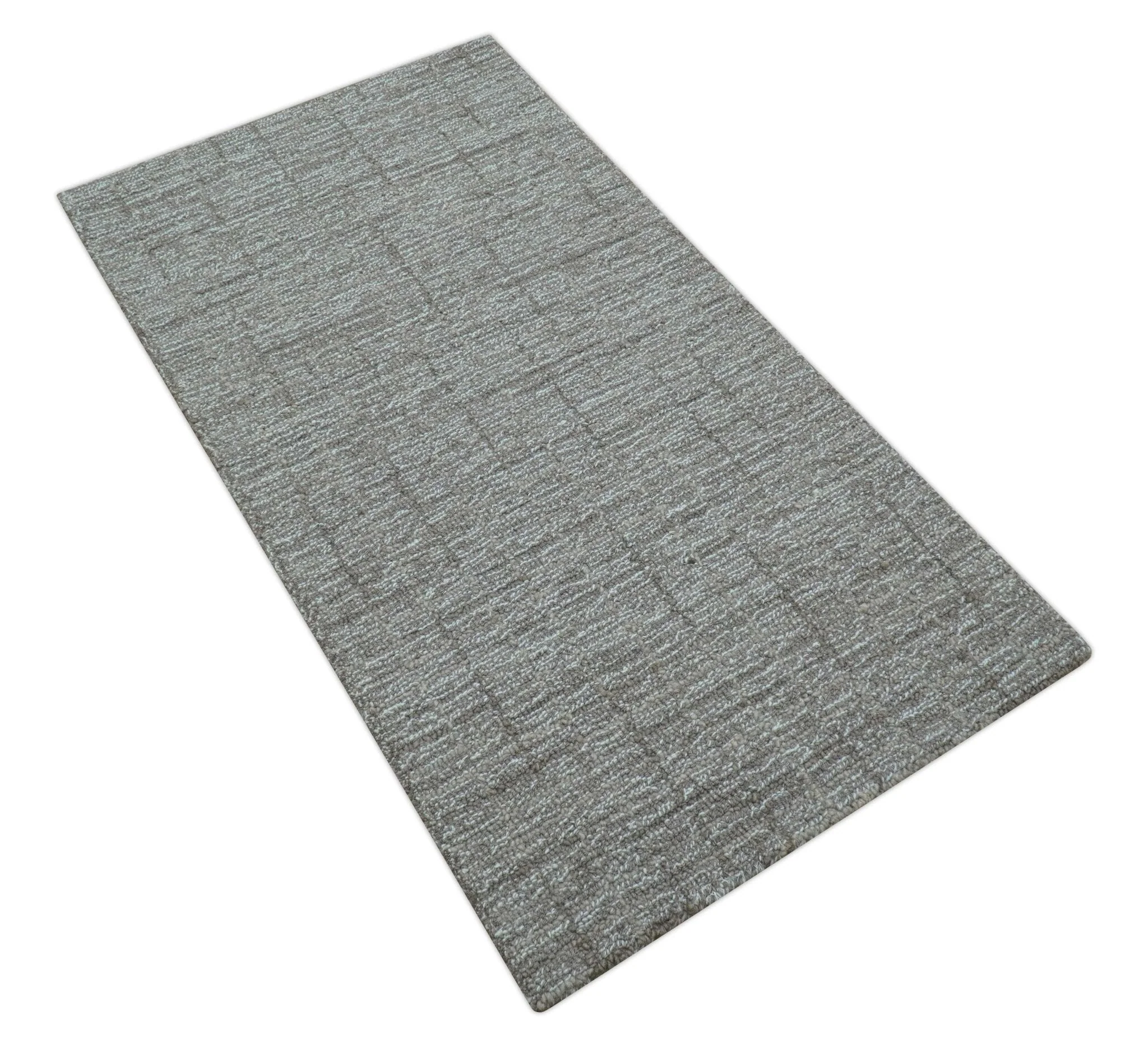 Custom Made Modern Style Brown Hand Tufted Wool Rug - Image 8