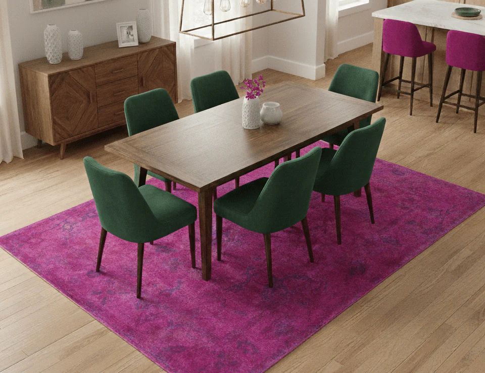 Custom Made Overdyed Pink Traditional Oushak Hand Tufted Wool Area Rug - Image 2