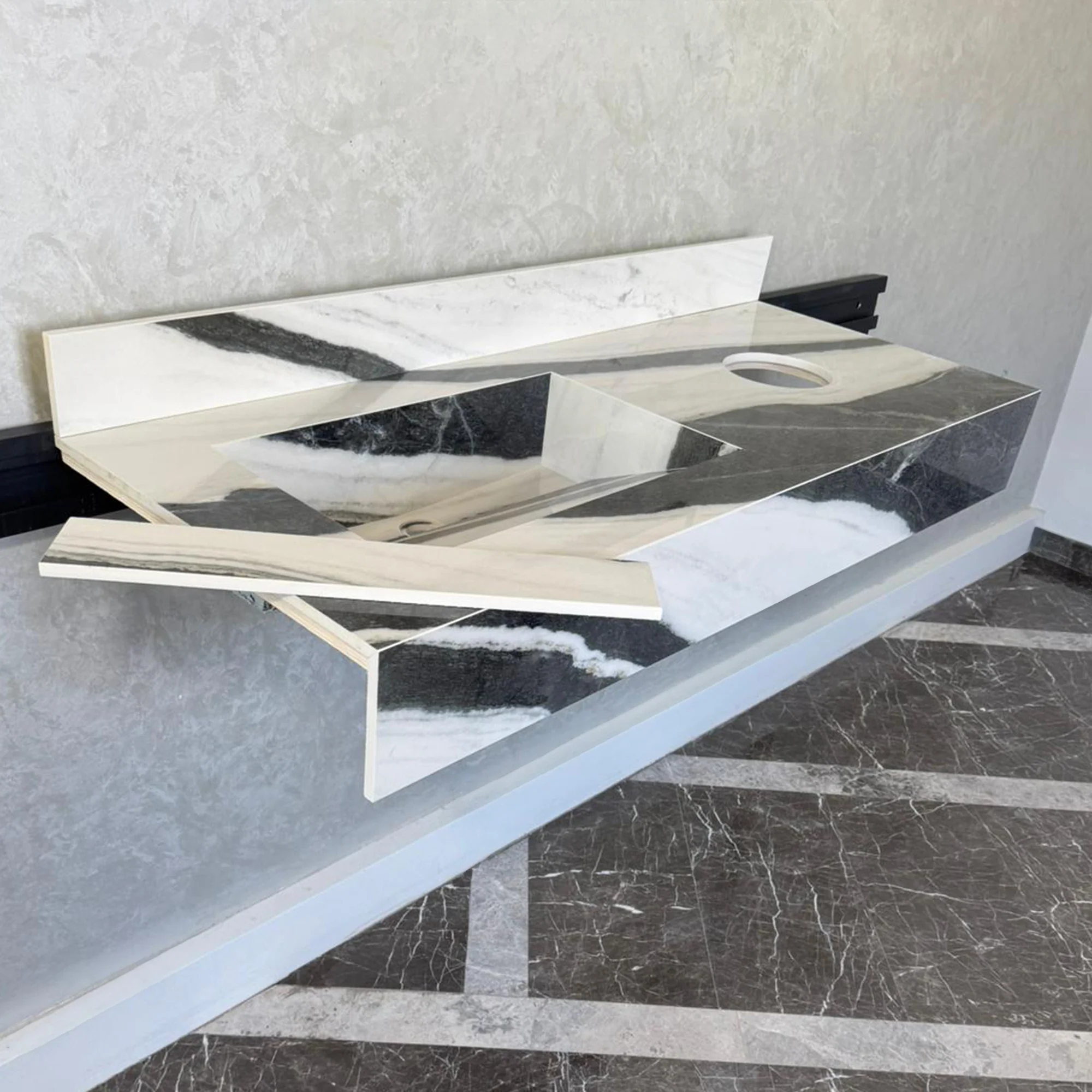 Custom Made Panda White Bathroom Sink, Kitchen Sink, Marble Look Porcelain Sink, High Enginereed Porcelain Design, Custom Handmade Sink (ES-057) - Image 6